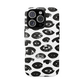 Black & White Eye Pattern – Phone Case
