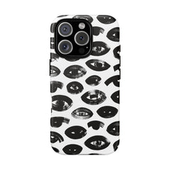 Black & White Eye Pattern – Phone Case