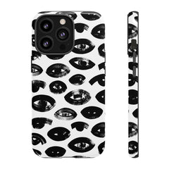 Black & White Eye Pattern – Phone Case