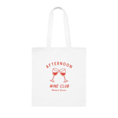 "Afternoon Wine Club" Unisex Tote Bag - Bags - Lufora