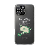 Just Vibing Here Clear Phone Case - Fun and Playful Design for Trendsetters - Phone Case - Lufora