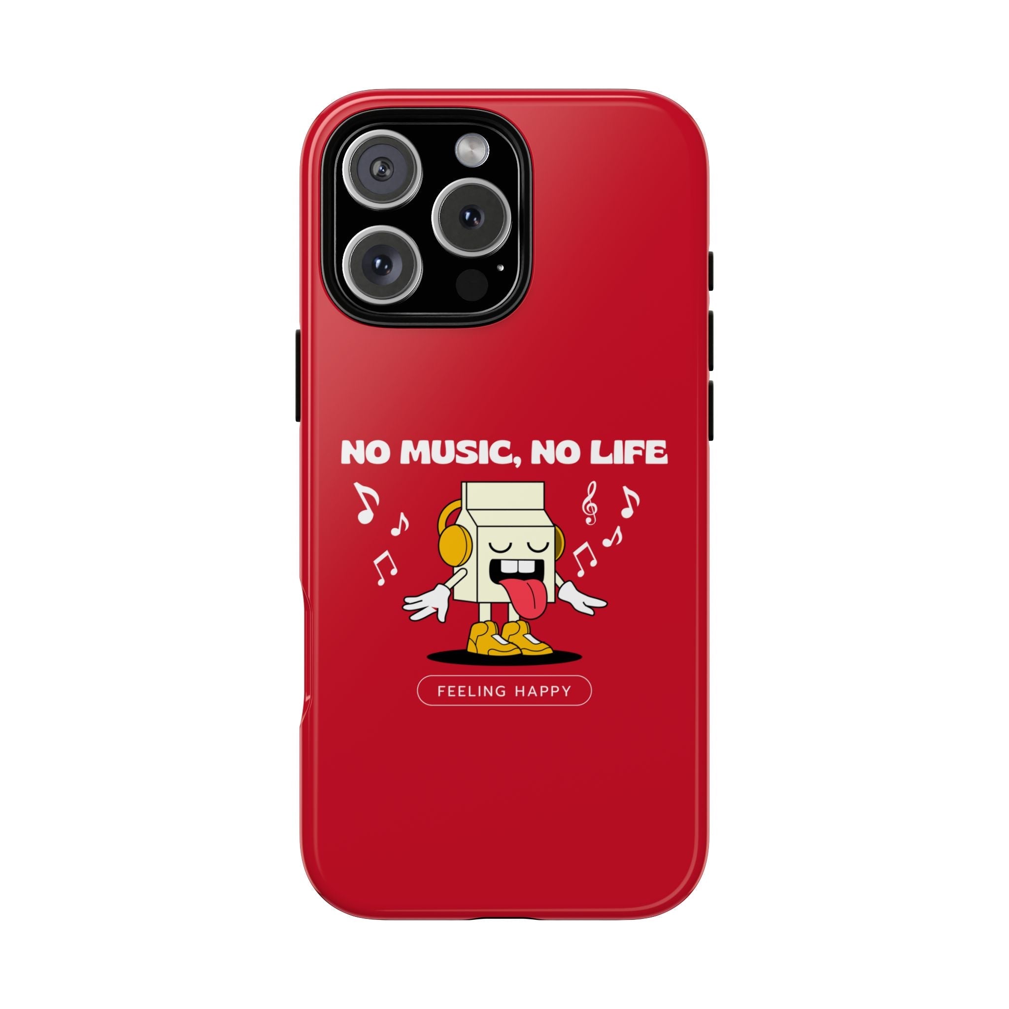 Music Lover Tough Case - 'No Music, No Life' Design - Phone Case - Lufora