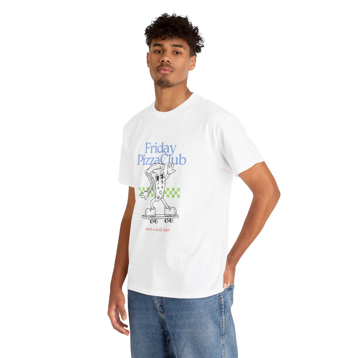 "Friday Pizza Club" Unisex Oversized T-Shirt - T-Shirt - Lufora