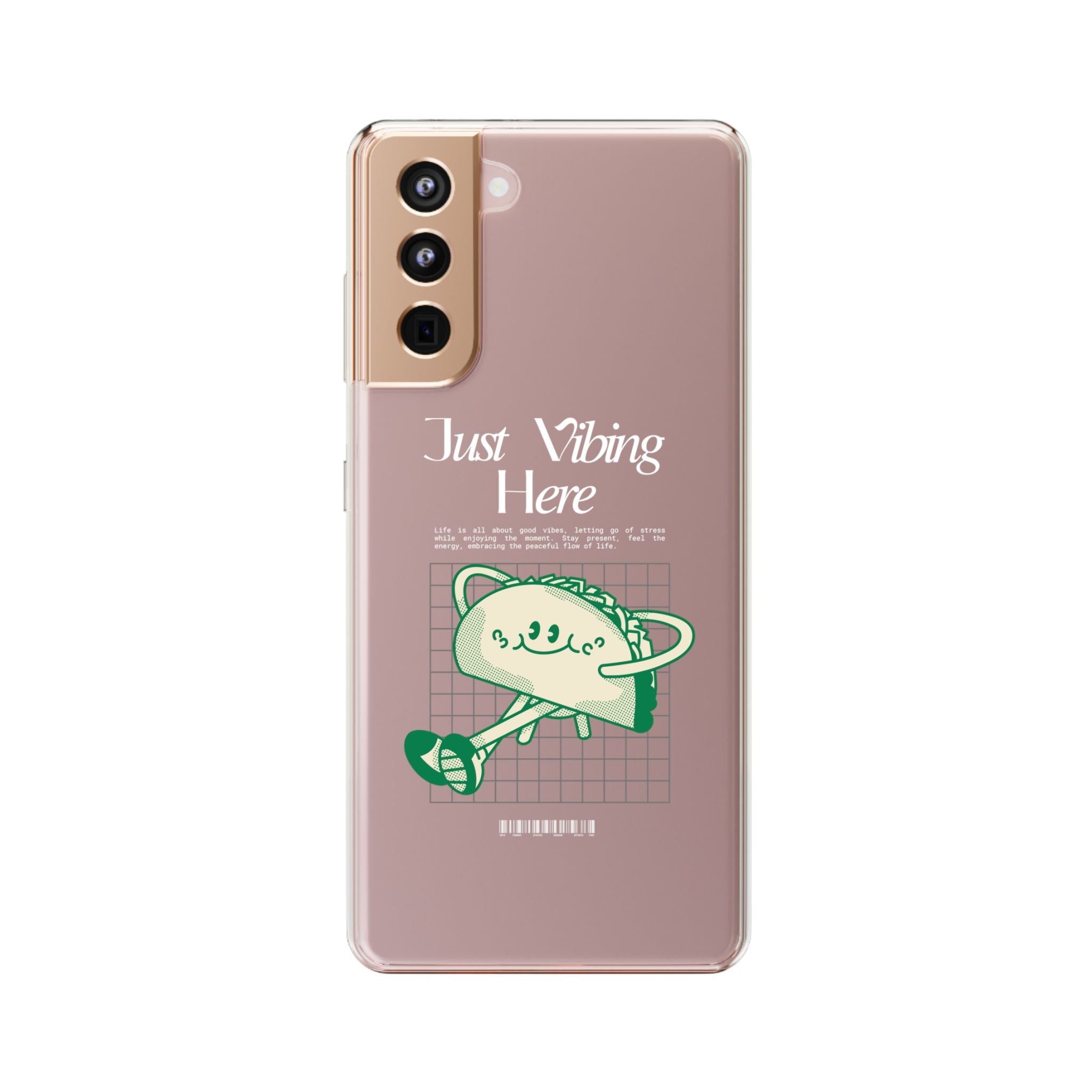 Just Vibing Here Clear Phone Case - Fun and Playful Design for Trendsetters - Phone Case - Lufora