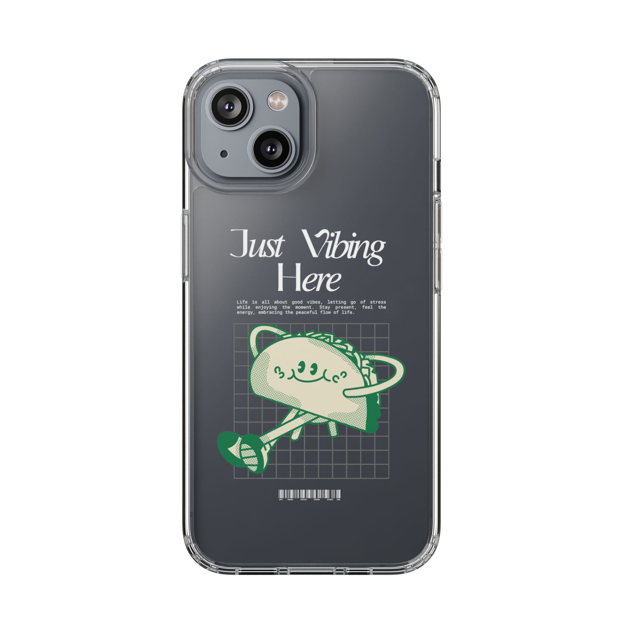 Just Vibing Here Clear Phone Case - Fun and Playful Design for Trendsetters - Phone Case - Lufora