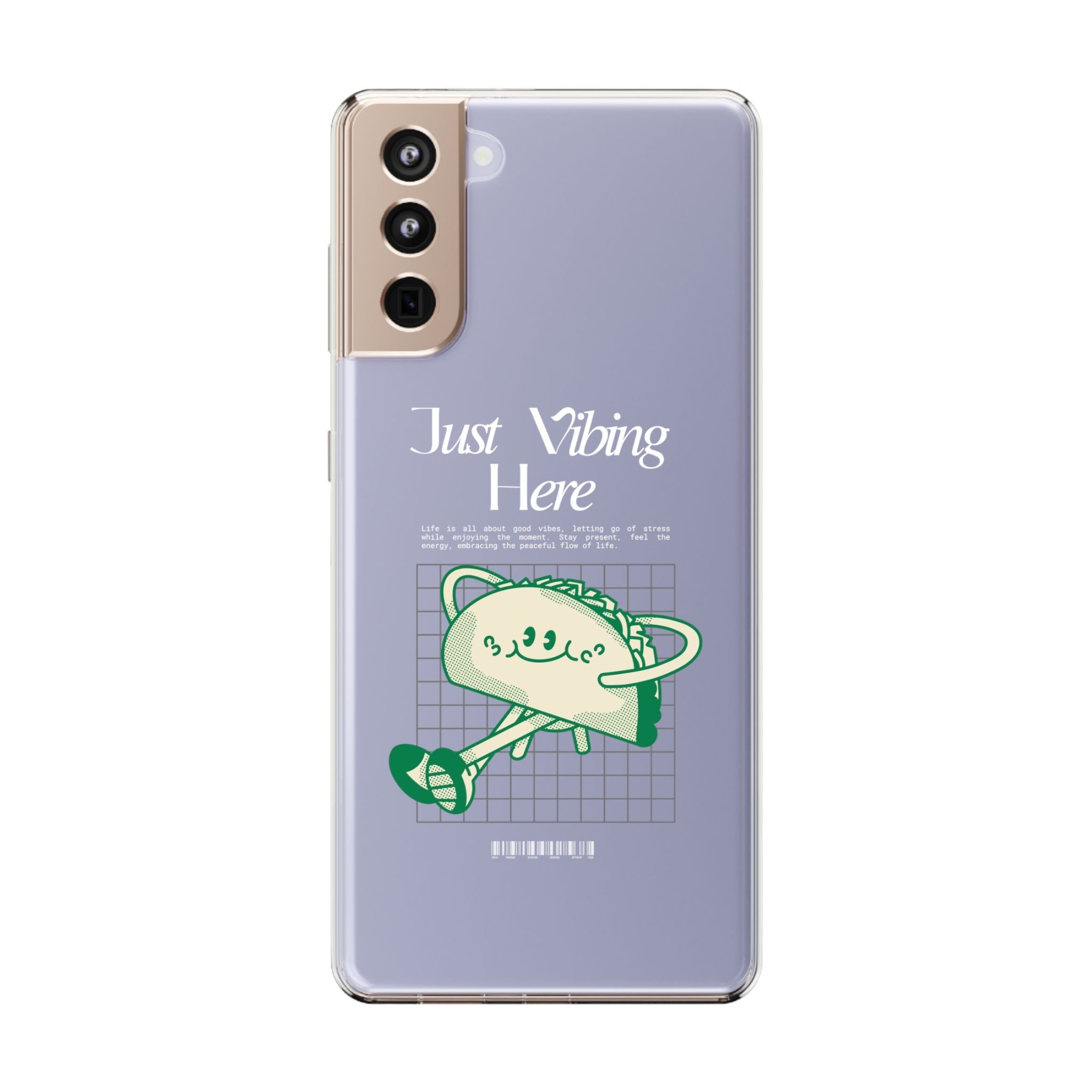 Just Vibing Here Clear Phone Case - Fun and Playful Design for Trendsetters - Phone Case - Lufora