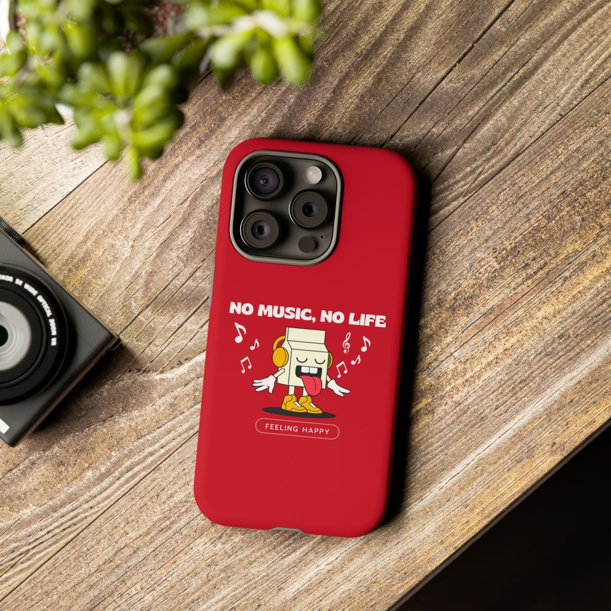 Music Lover Tough Case - 'No Music, No Life' Design - Phone Case - Lufora