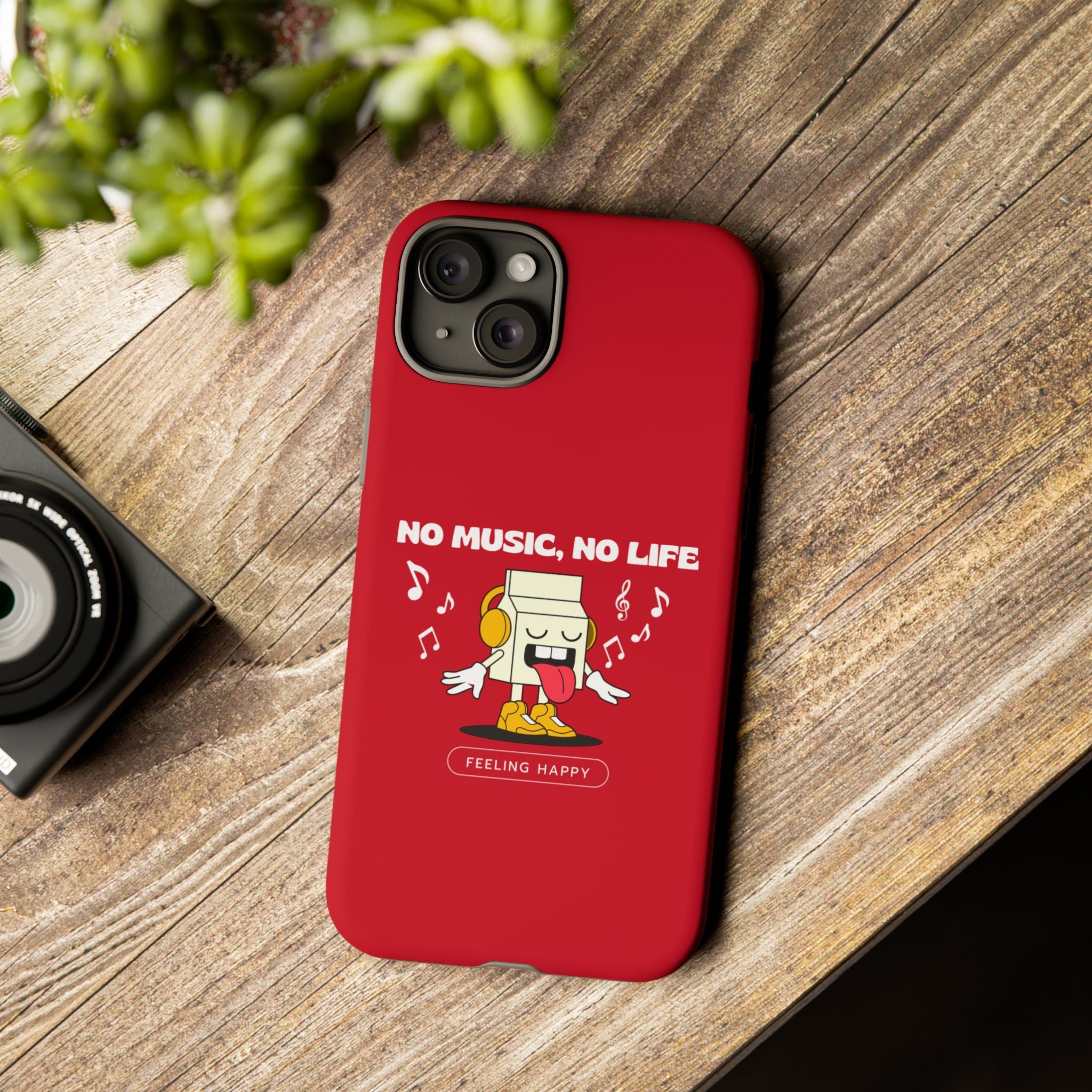 Music Lover Tough Case - 'No Music, No Life' Design - Phone Case - Lufora