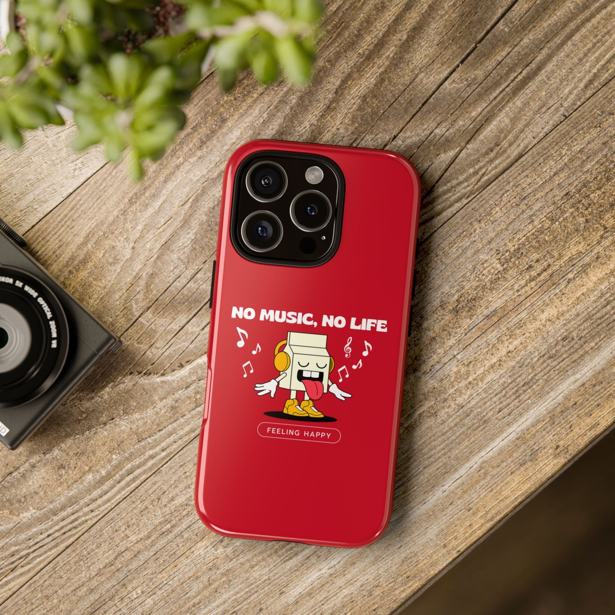Music Lover Tough Case - 'No Music, No Life' Design - Phone Case - Lufora