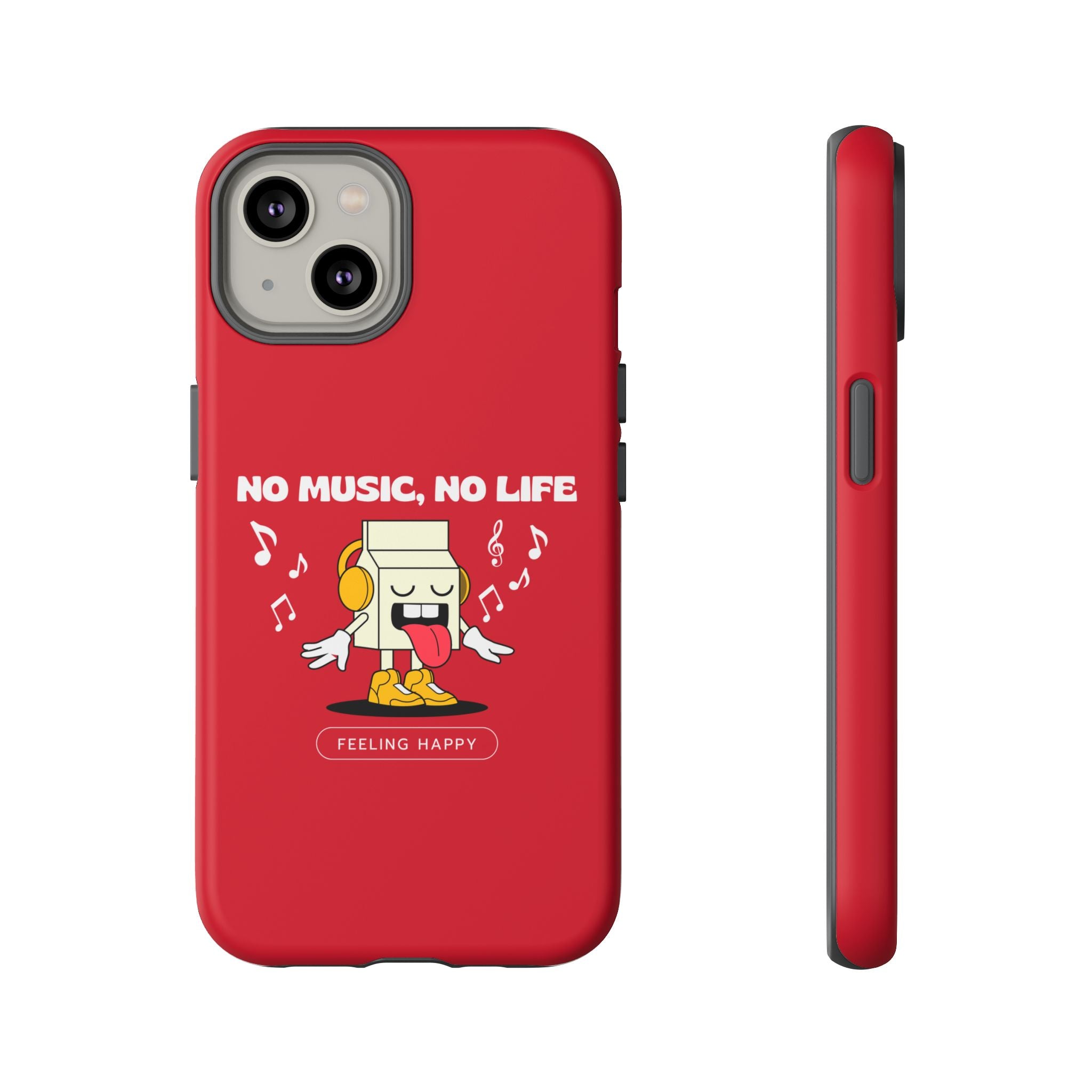Music Lover Tough Case - 'No Music, No Life' Design - Phone Case - Lufora