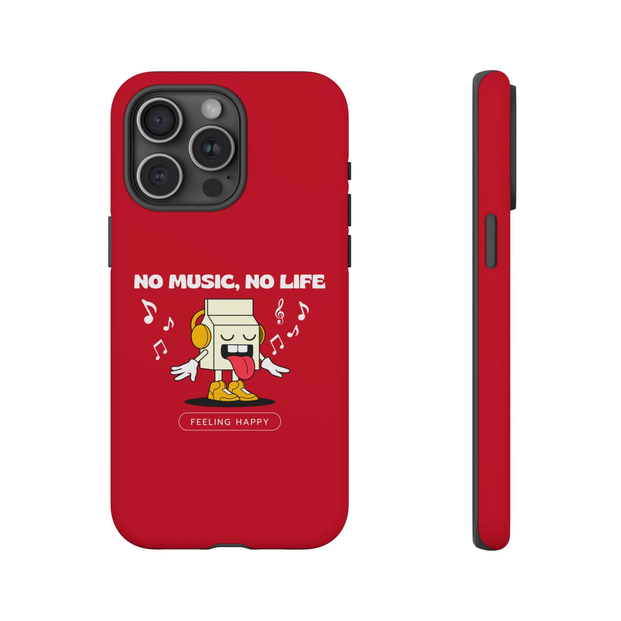 Music Lover Tough Case - 'No Music, No Life' Design - Phone Case - Lufora