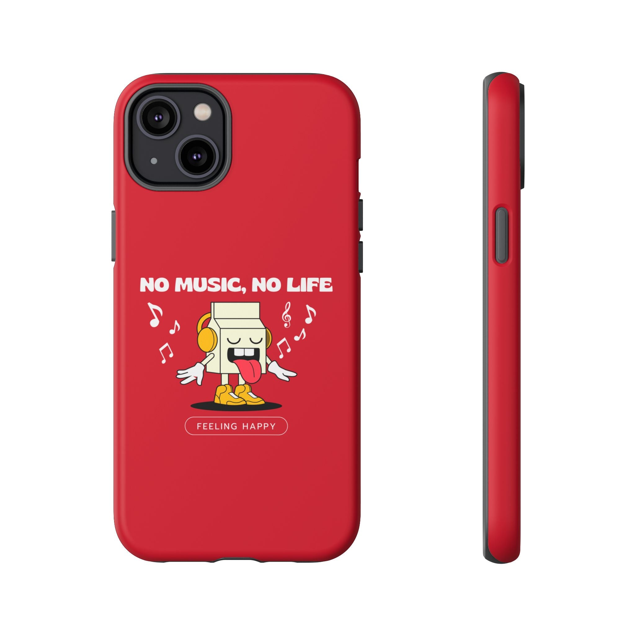Music Lover Tough Case - 'No Music, No Life' Design - Phone Case - Lufora