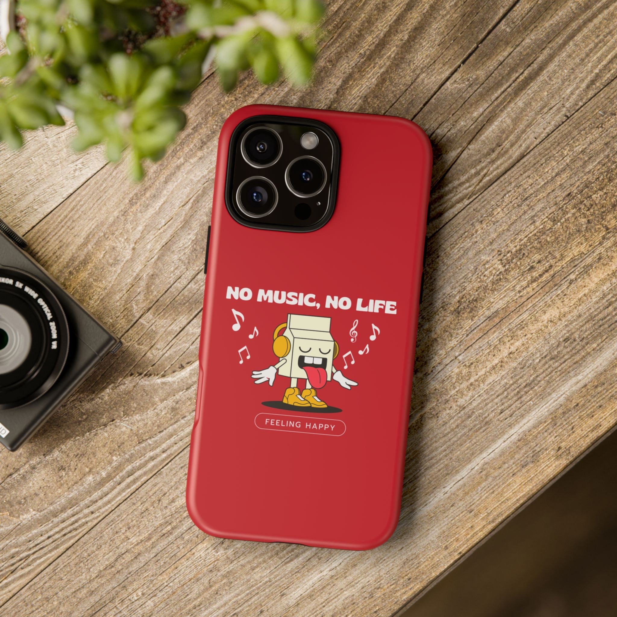 Music Lover Tough Case - 'No Music, No Life' Design - Phone Case - Lufora