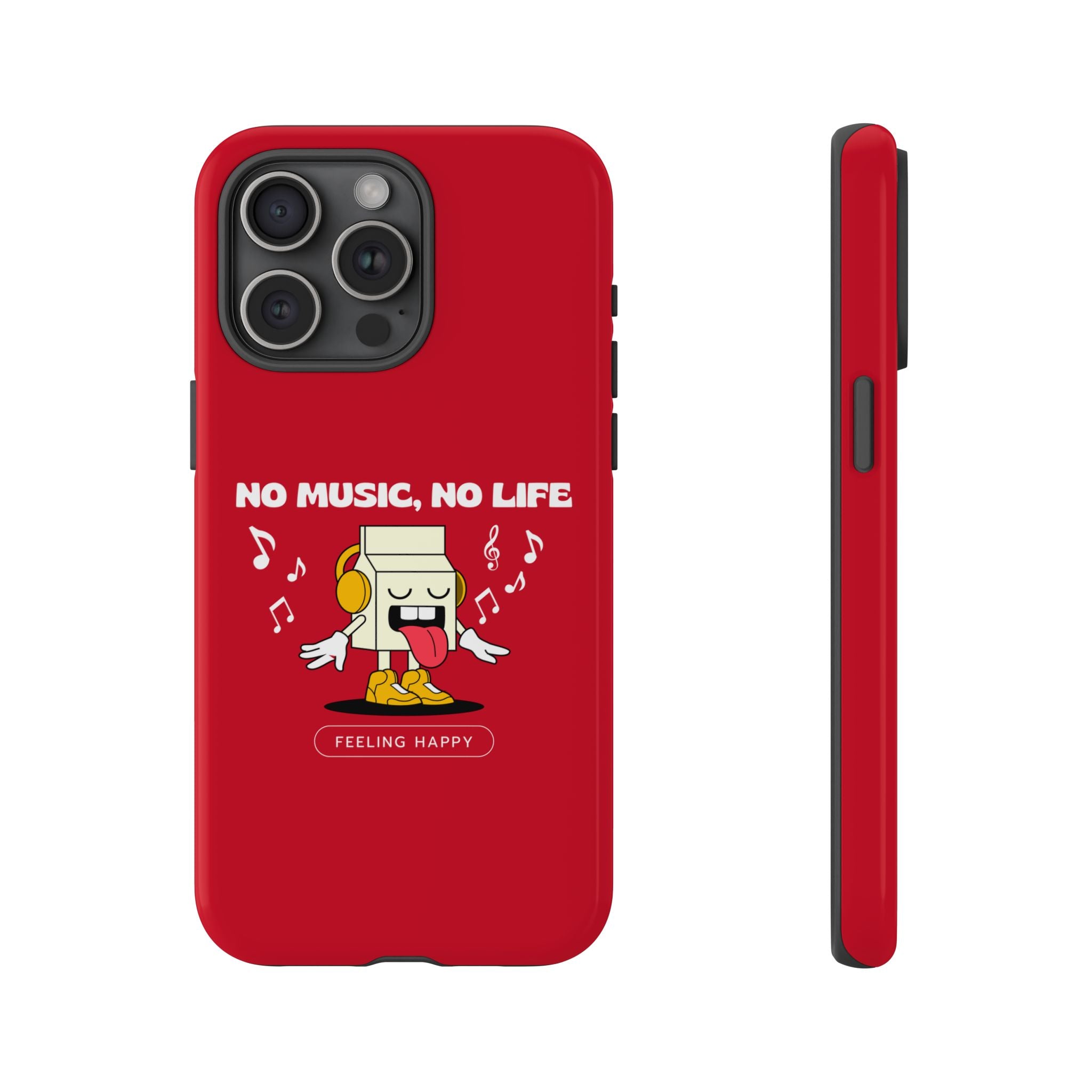 Music Lover Tough Case - 'No Music, No Life' Design - Phone Case - Lufora