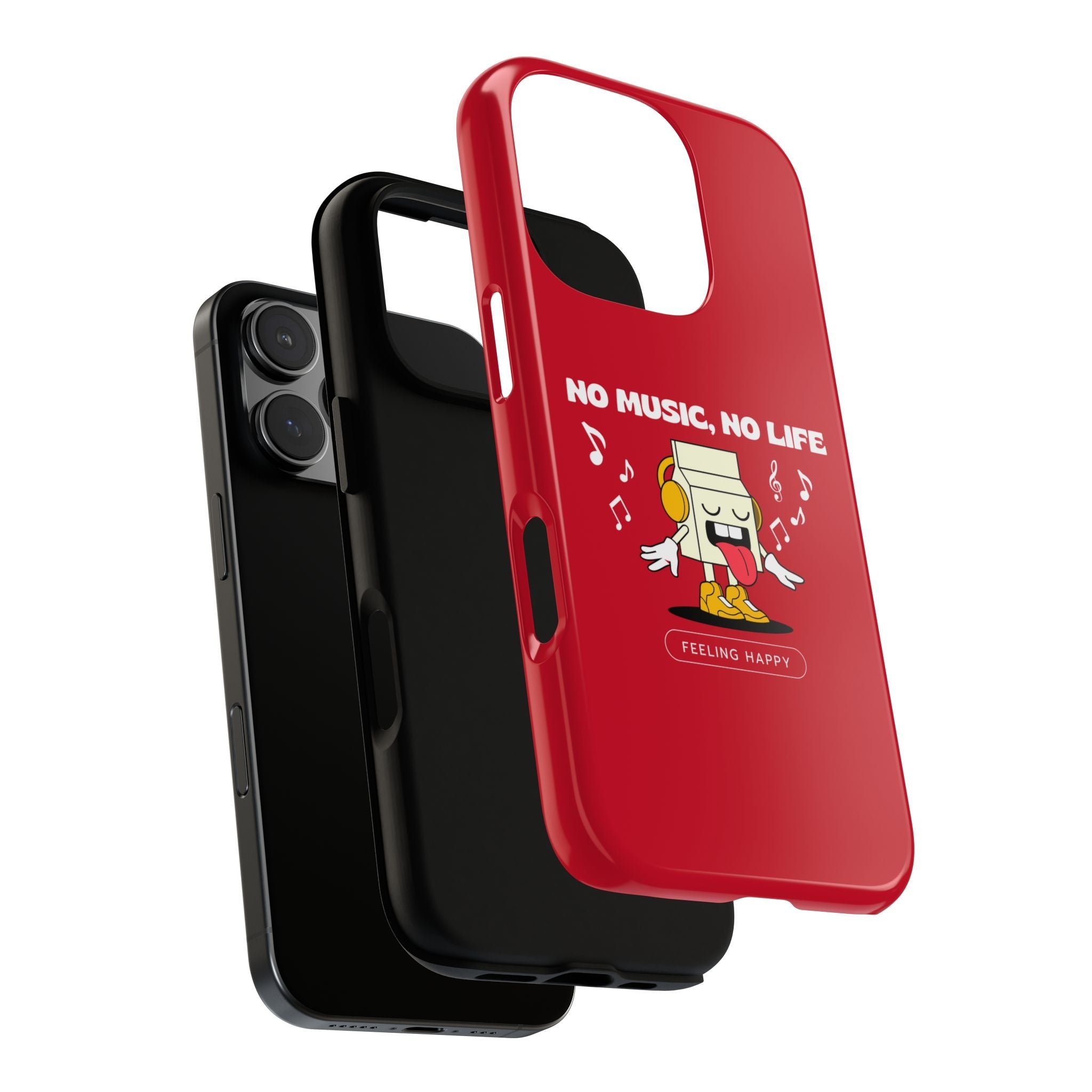 Music Lover Tough Case - 'No Music, No Life' Design - Phone Case - Lufora