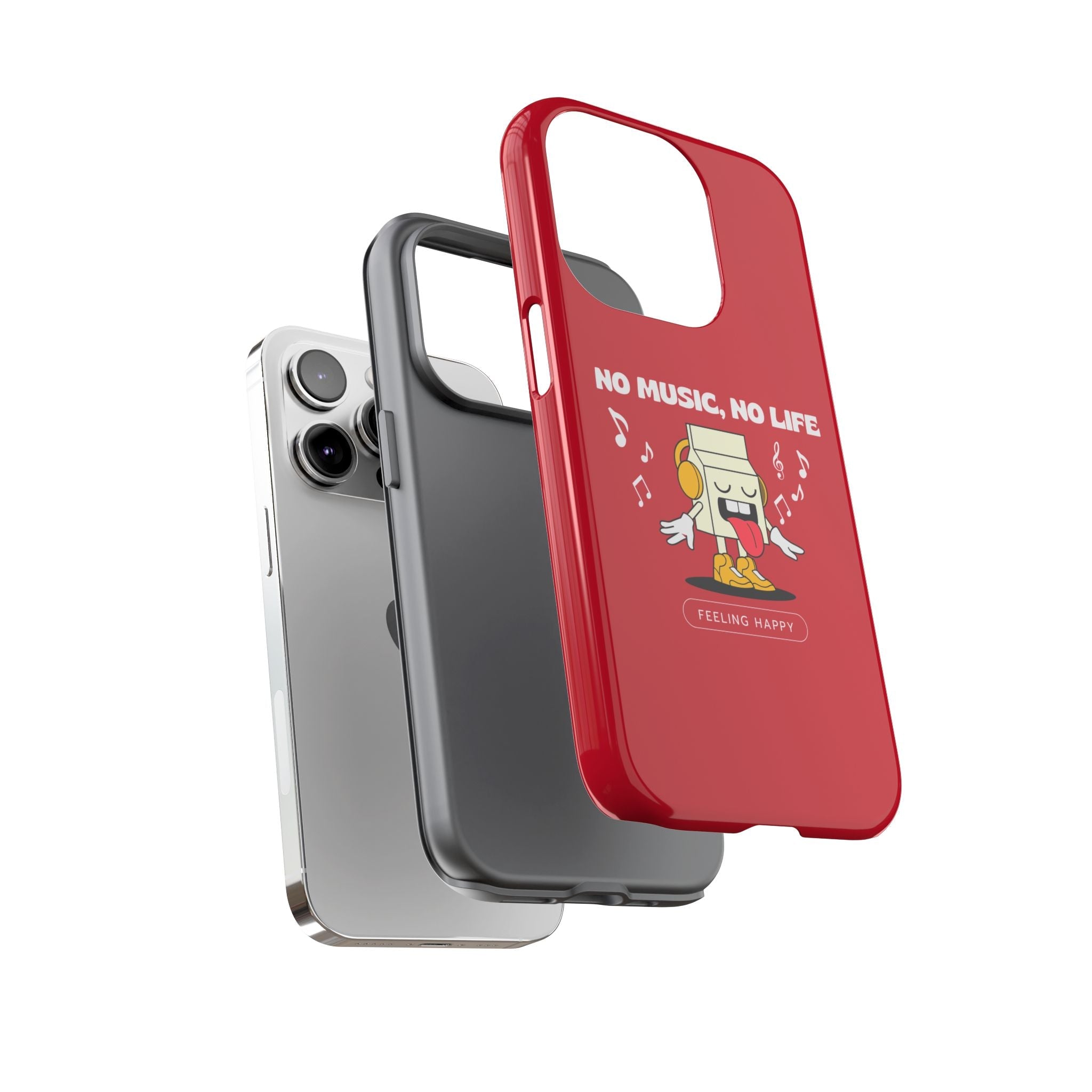 Music Lover Tough Case - 'No Music, No Life' Design - Phone Case - Lufora
