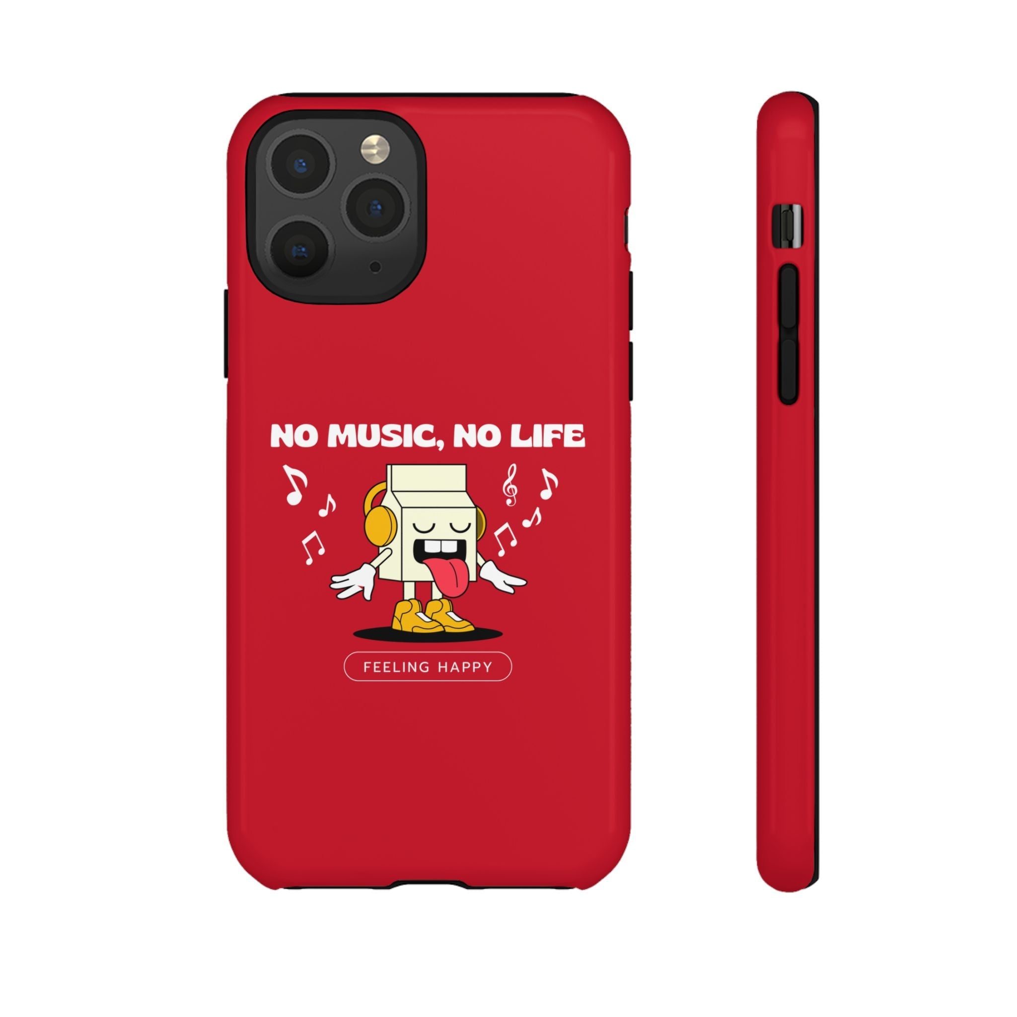 Music Lover Tough Case - 'No Music, No Life' Design - Phone Case - Lufora