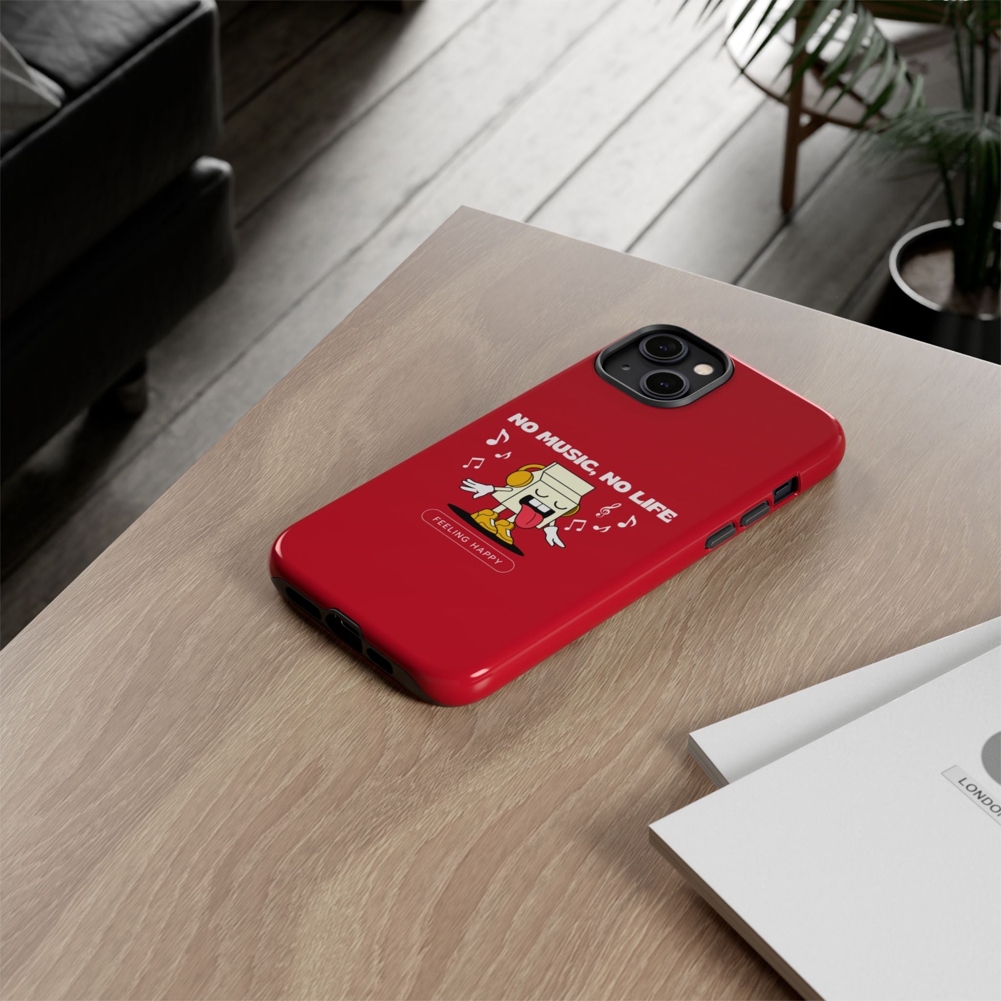 Music Lover Tough Case - 'No Music, No Life' Design - Phone Case - Lufora