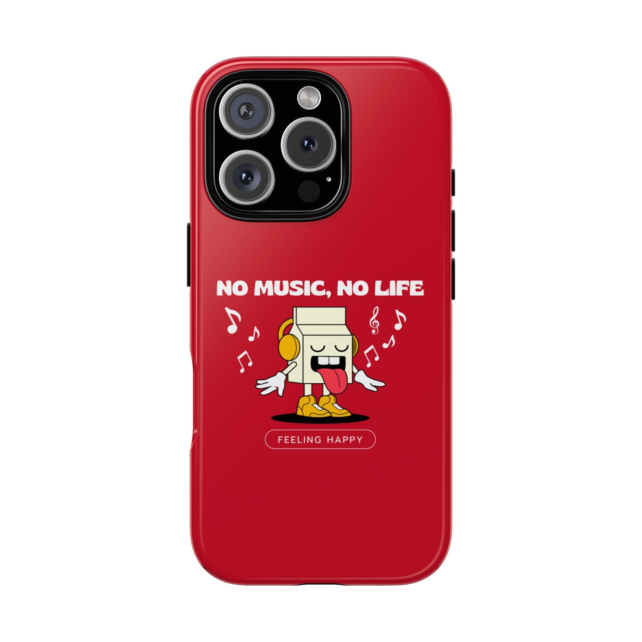 Music Lover Tough Case - 'No Music, No Life' Design - Phone Case - Lufora
