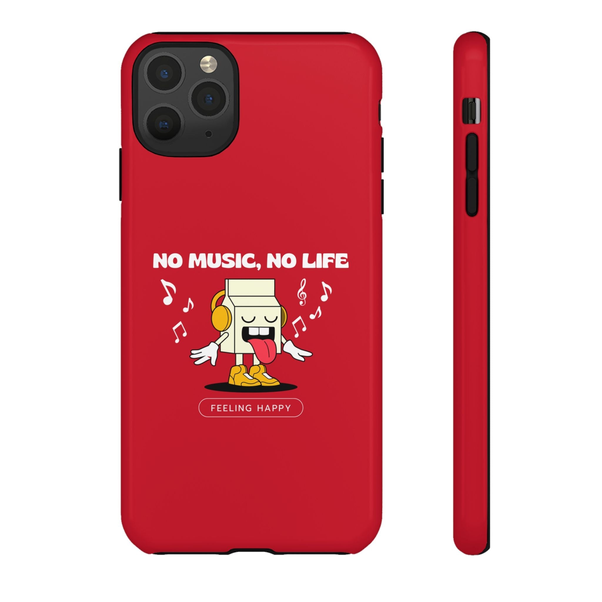 Music Lover Tough Case - 'No Music, No Life' Design - Phone Case - Lufora