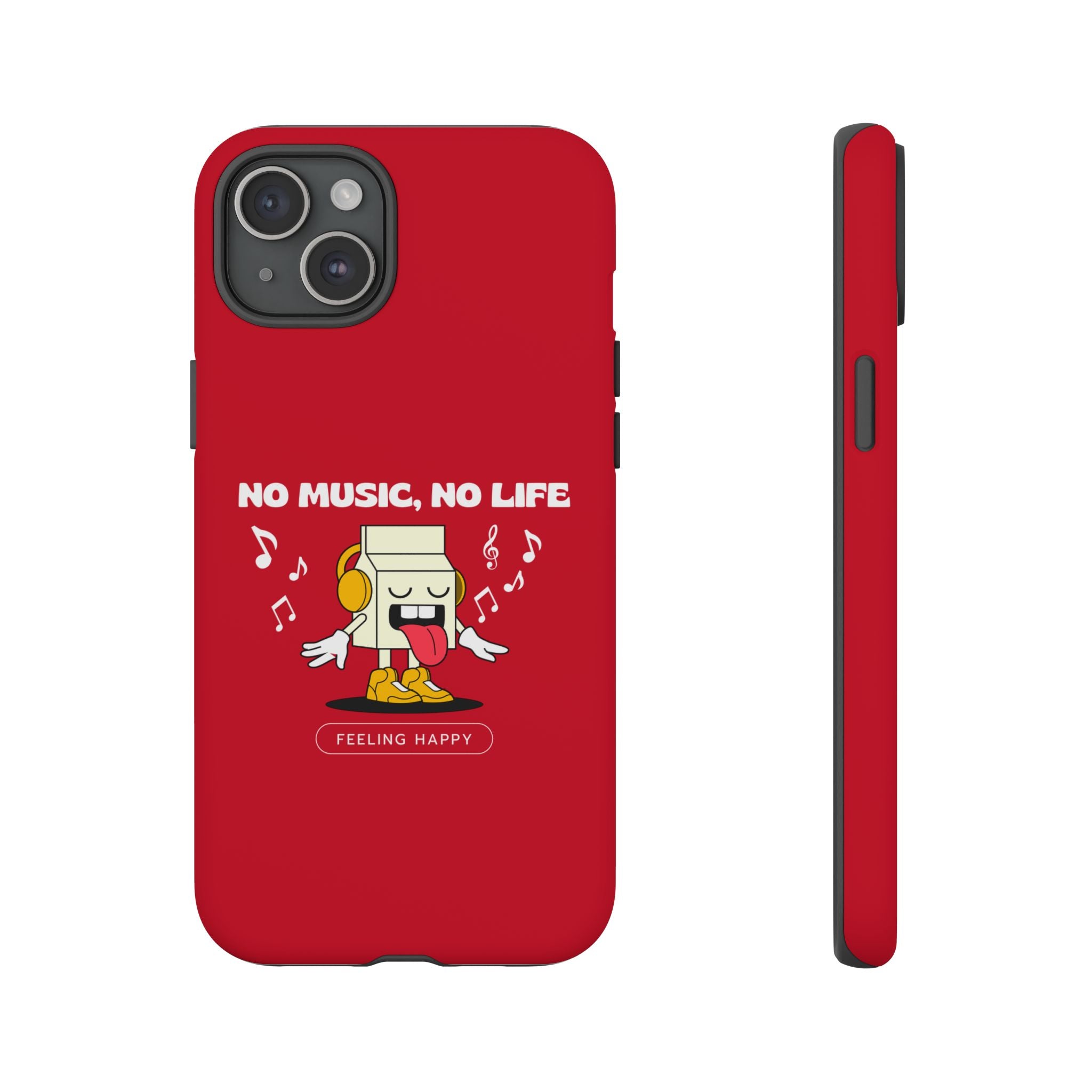 Music Lover Tough Case - 'No Music, No Life' Design - Phone Case - Lufora