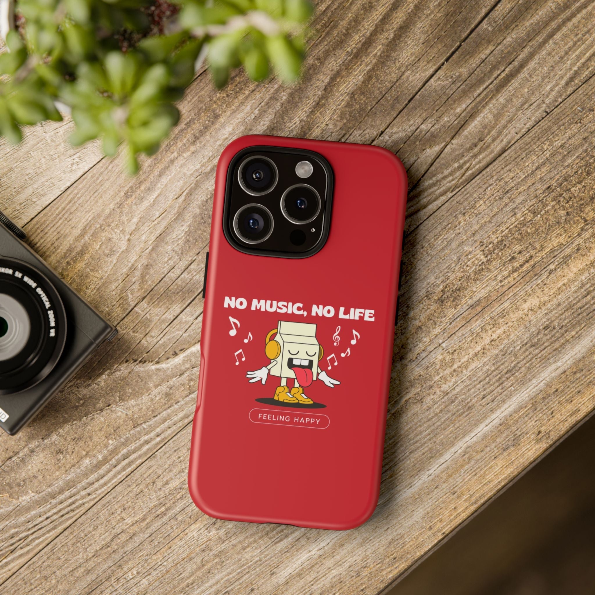 Music Lover Tough Case - 'No Music, No Life' Design - Phone Case - Lufora