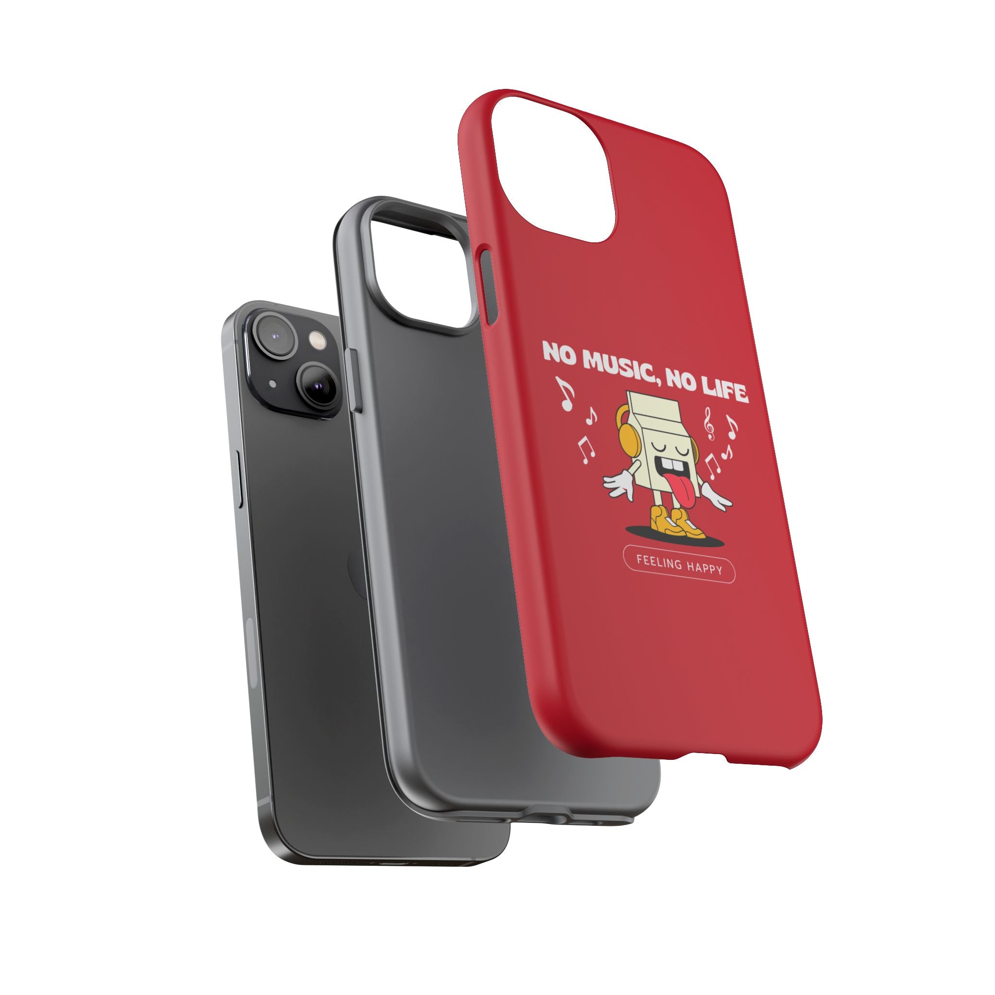 Music Lover Tough Case - 'No Music, No Life' Design - Phone Case - Lufora