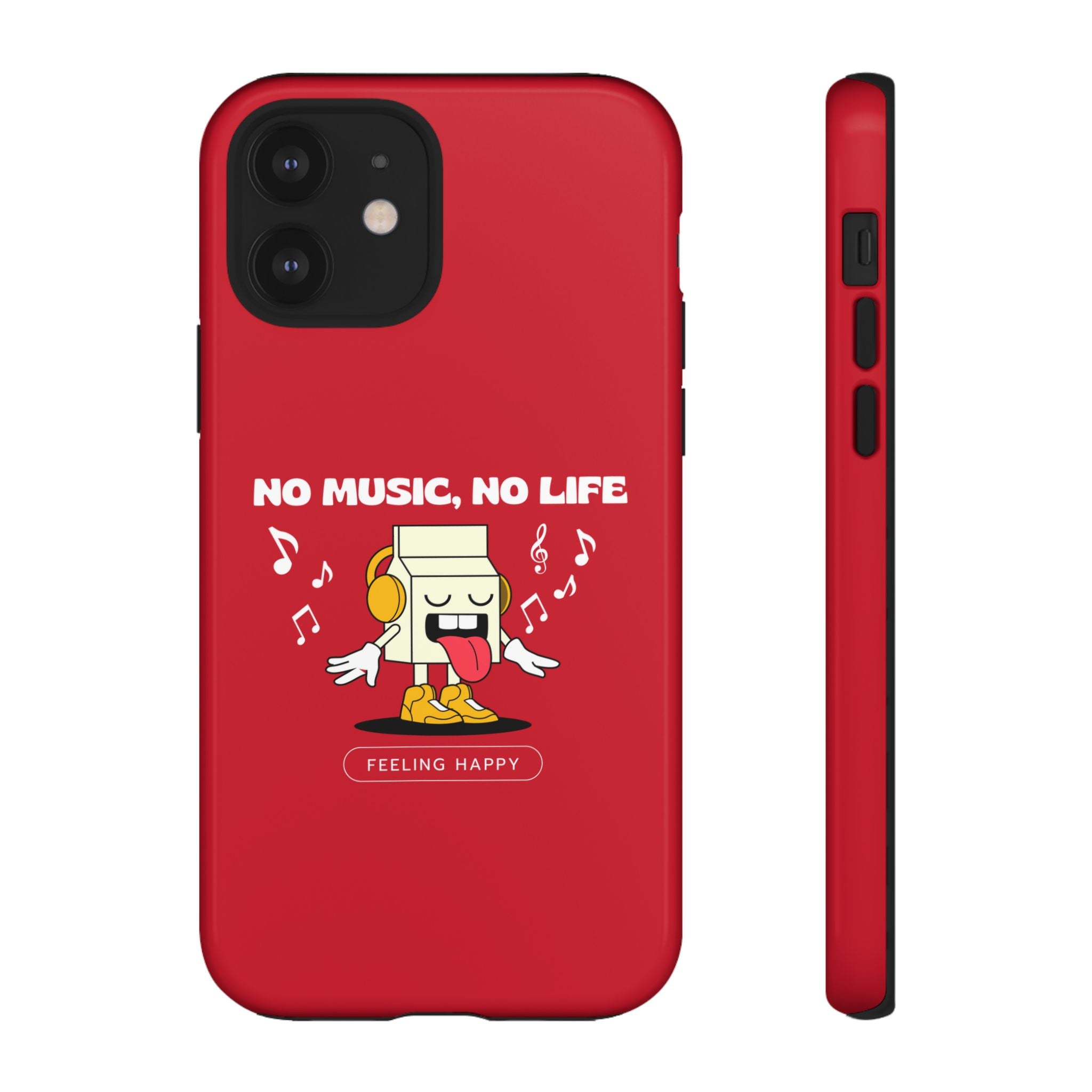 Music Lover Tough Case - 'No Music, No Life' Design - Phone Case - Lufora