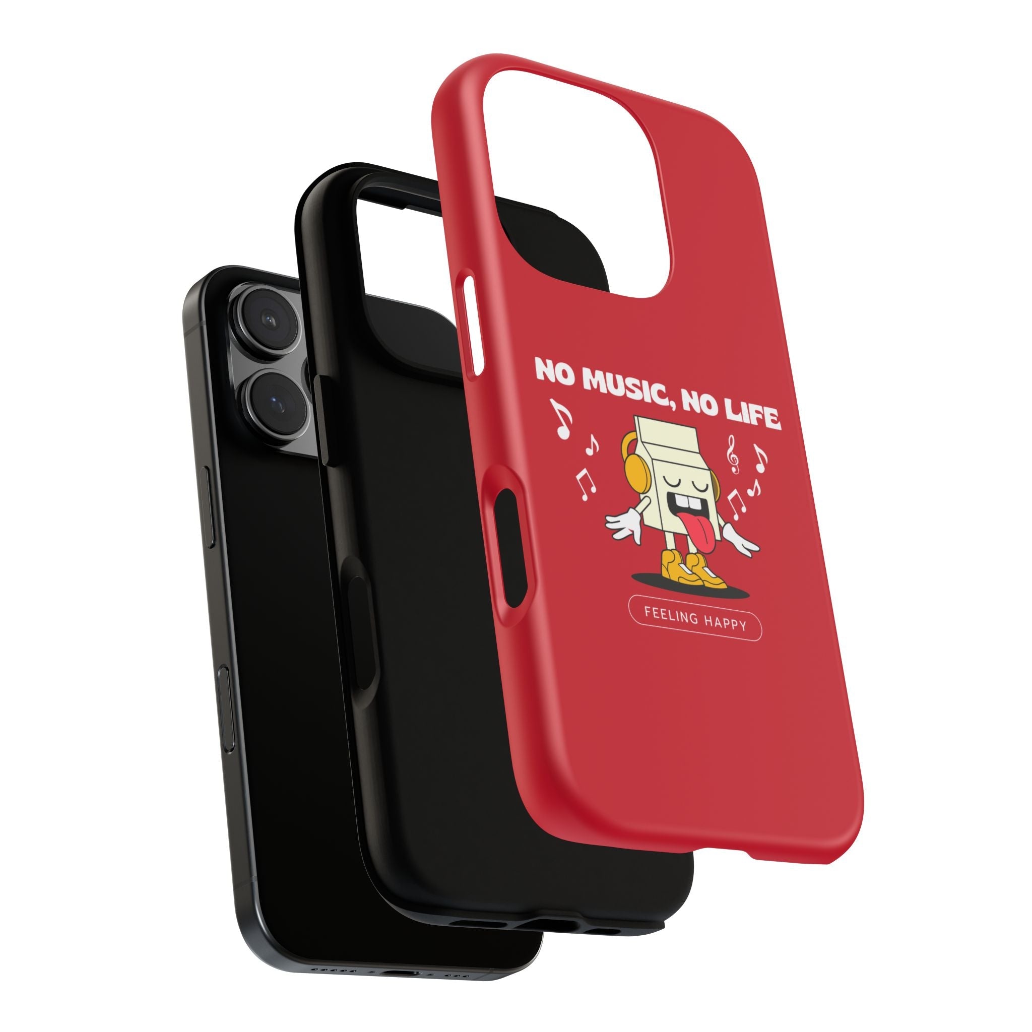 Music Lover Tough Case - 'No Music, No Life' Design - Phone Case - Lufora
