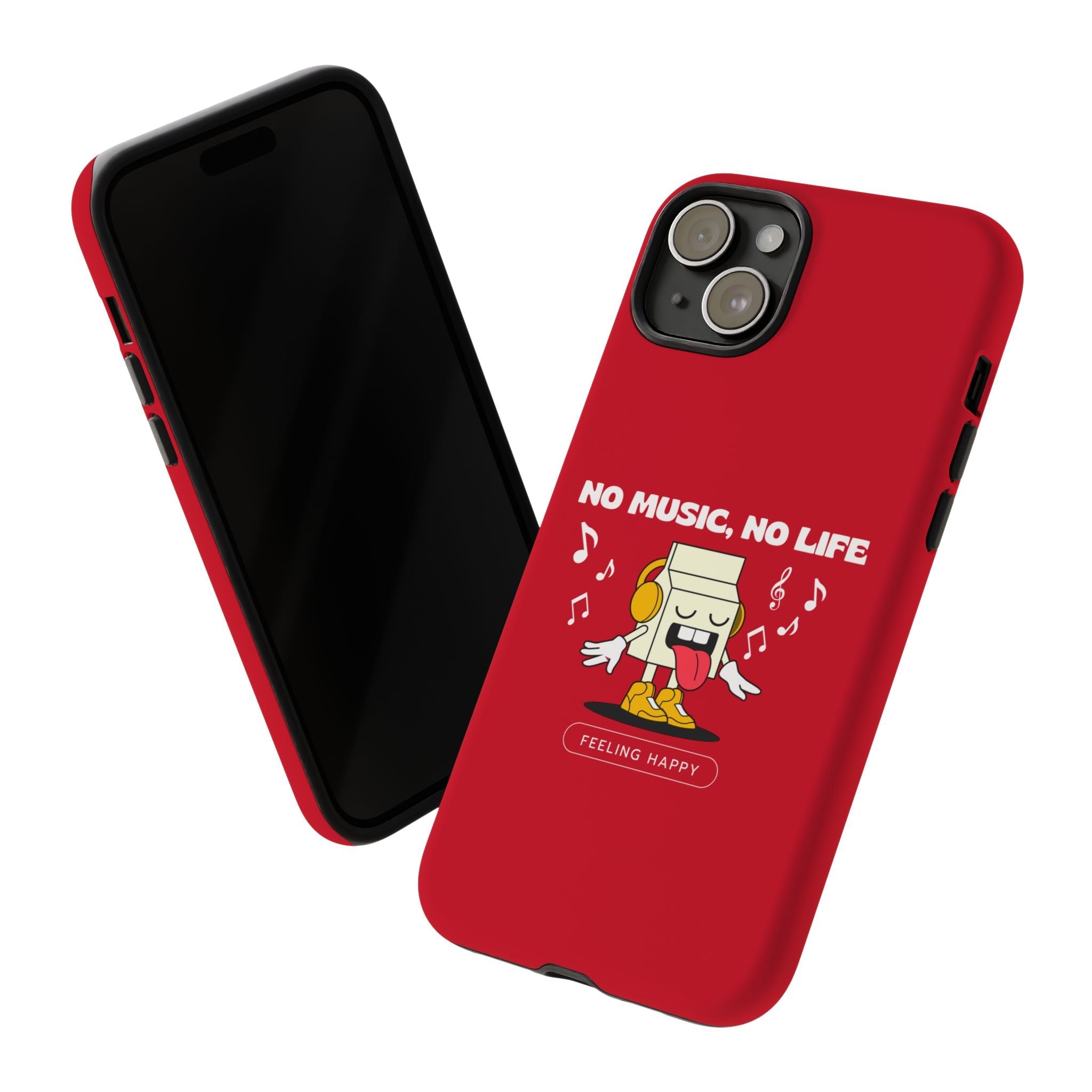 Music Lover Tough Case - 'No Music, No Life' Design - Phone Case - Lufora