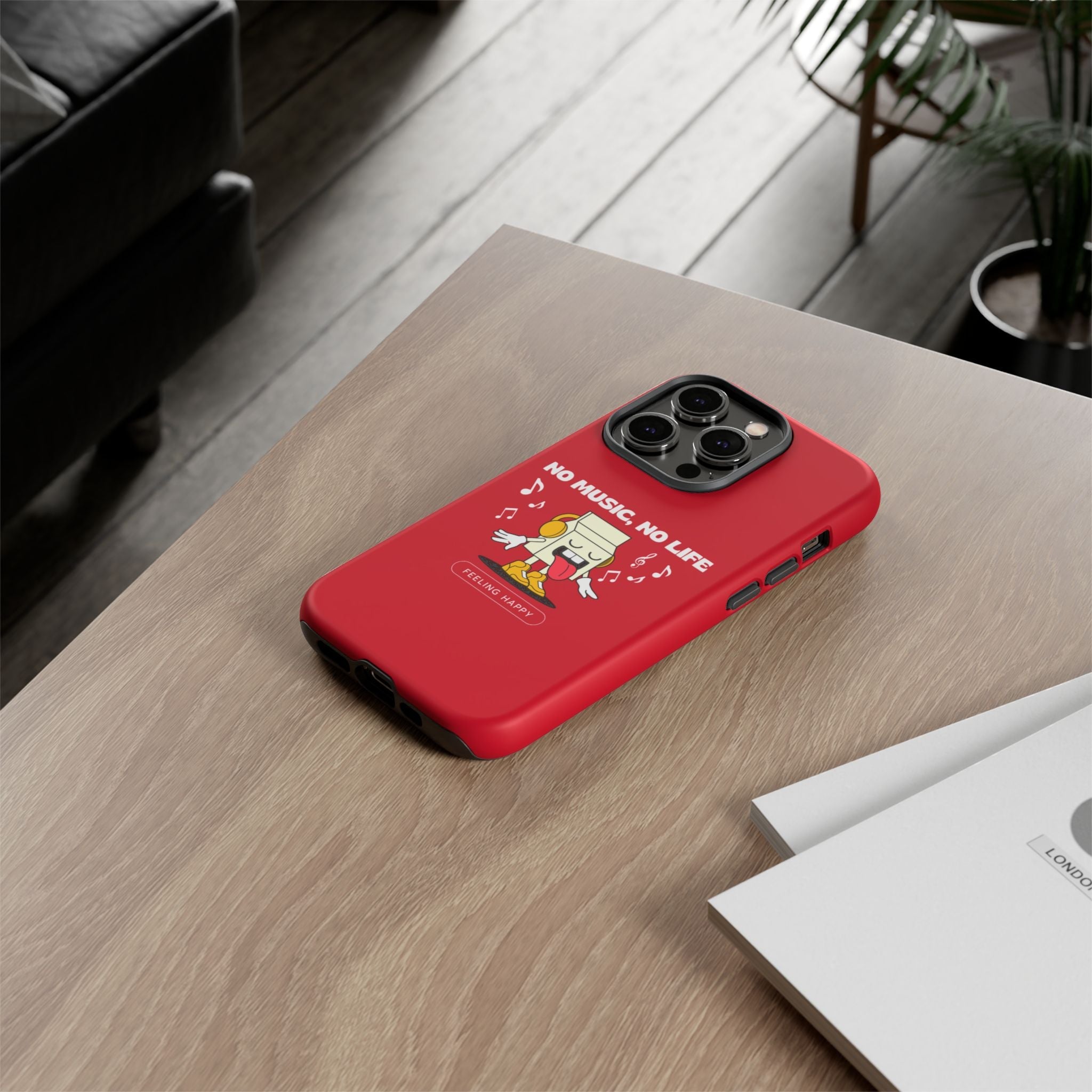 Music Lover Tough Case - 'No Music, No Life' Design - Phone Case - Lufora