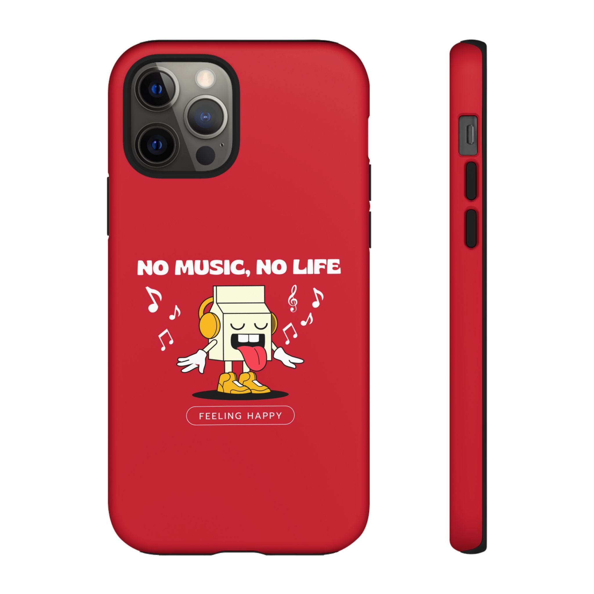 Music Lover Tough Case - 'No Music, No Life' Design - Phone Case - Lufora