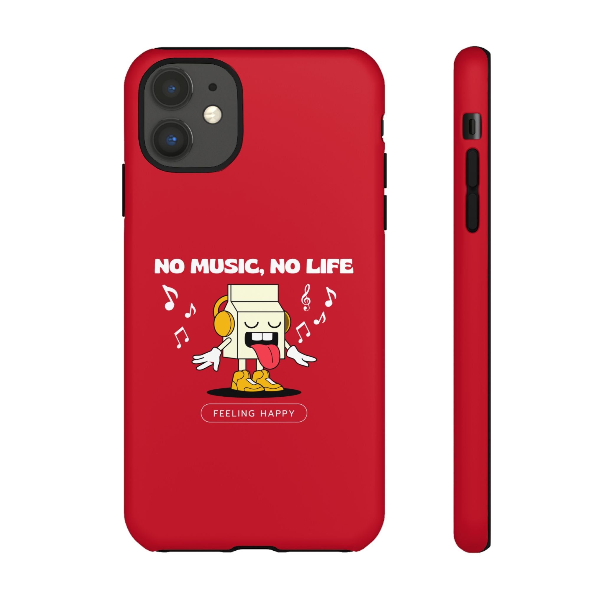 Music Lover Tough Case - 'No Music, No Life' Design - Phone Case - Lufora