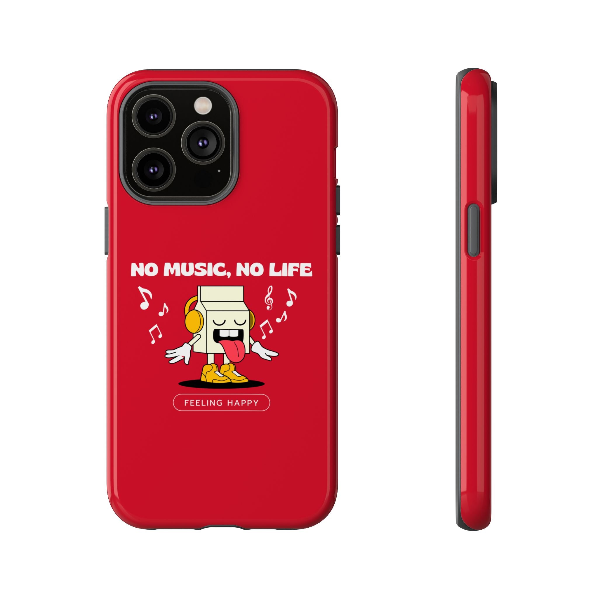 Music Lover Tough Case - 'No Music, No Life' Design - Phone Case - Lufora