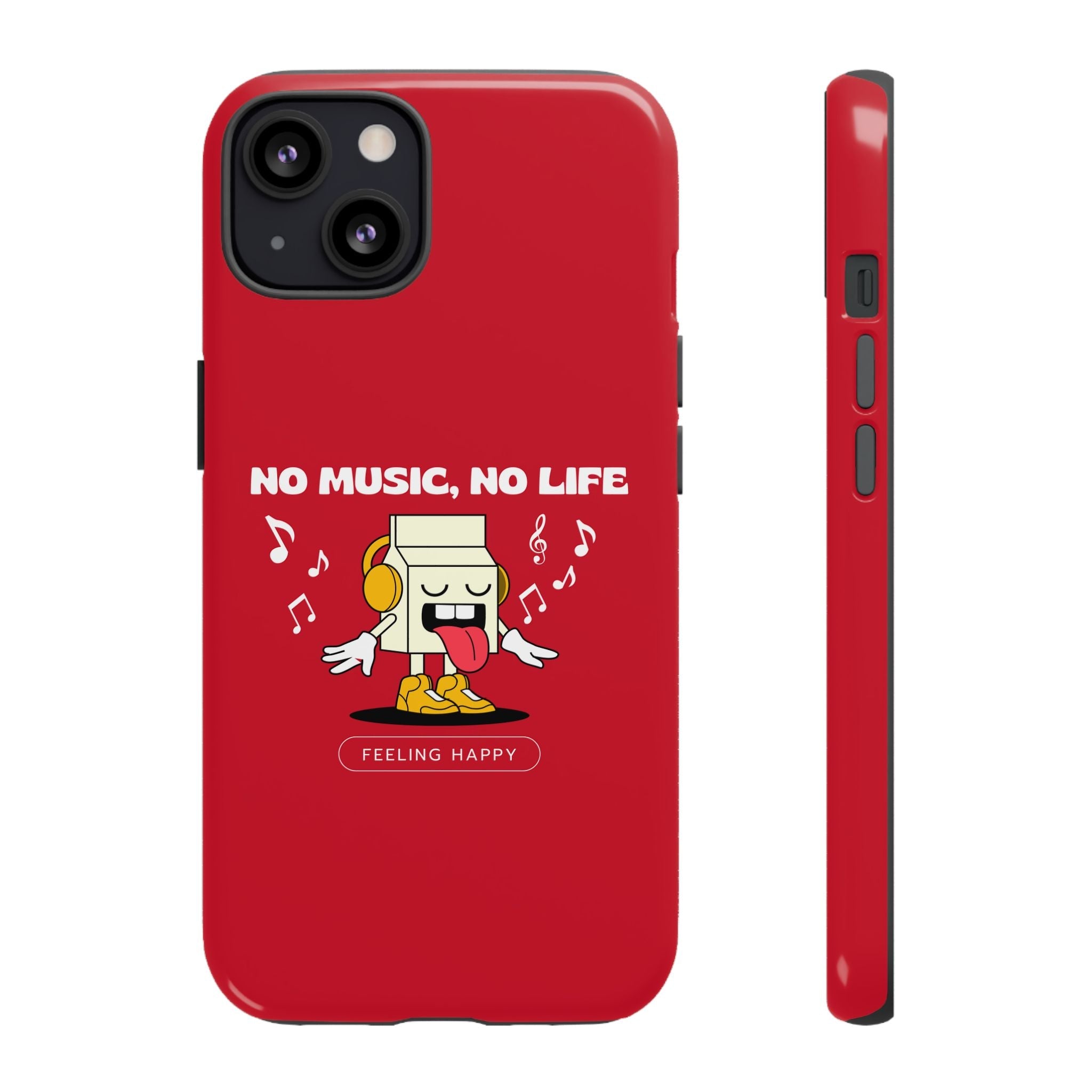 Music Lover Tough Case - 'No Music, No Life' Design - Phone Case - Lufora