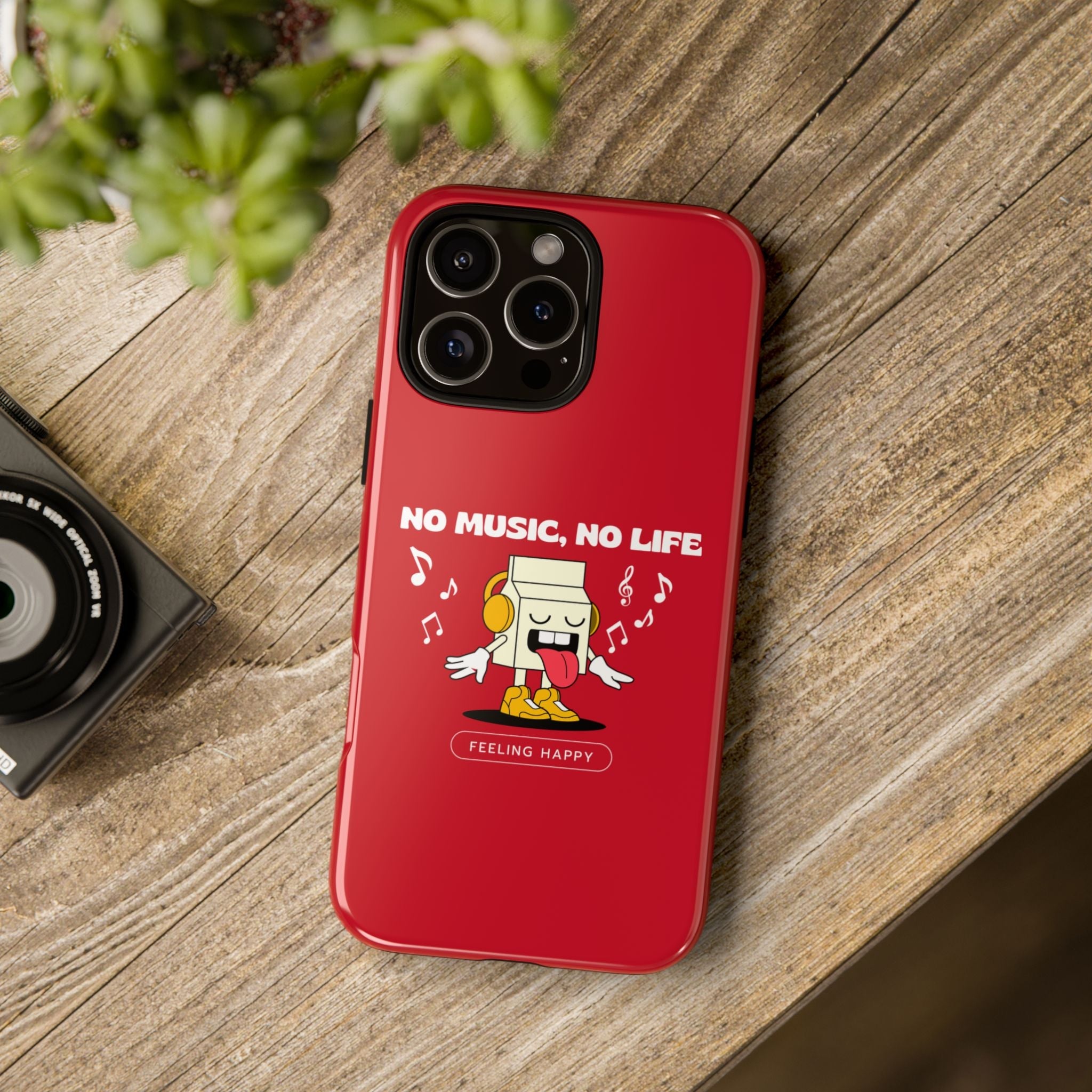 Music Lover Tough Case - 'No Music, No Life' Design - Phone Case - Lufora