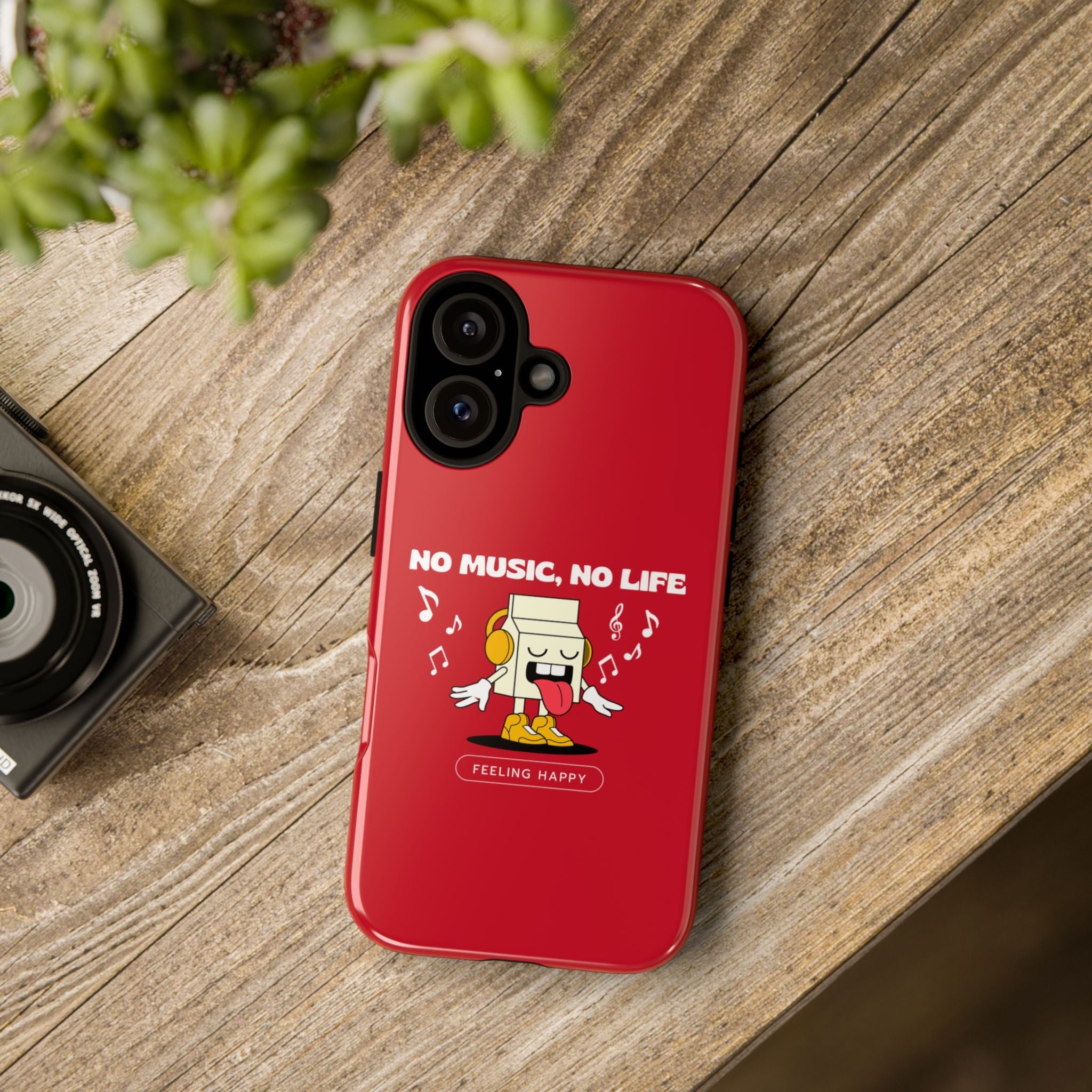 Music Lover Tough Case - 'No Music, No Life' Design - Phone Case - Lufora