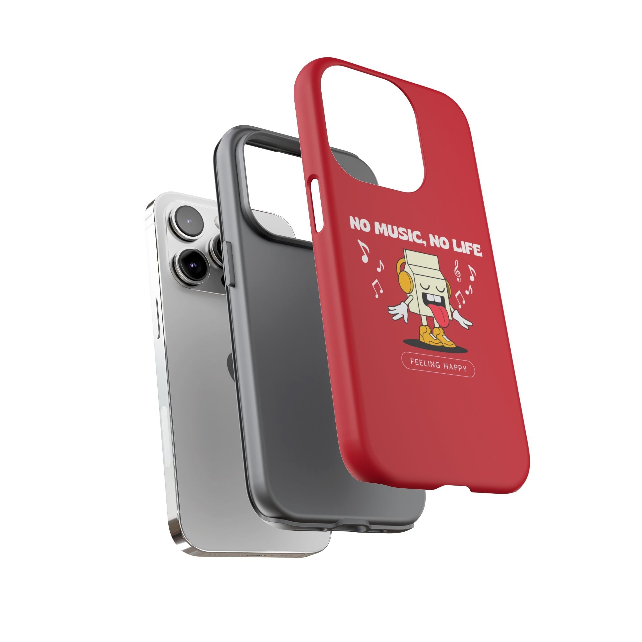 Music Lover Tough Case - 'No Music, No Life' Design - Phone Case - Lufora