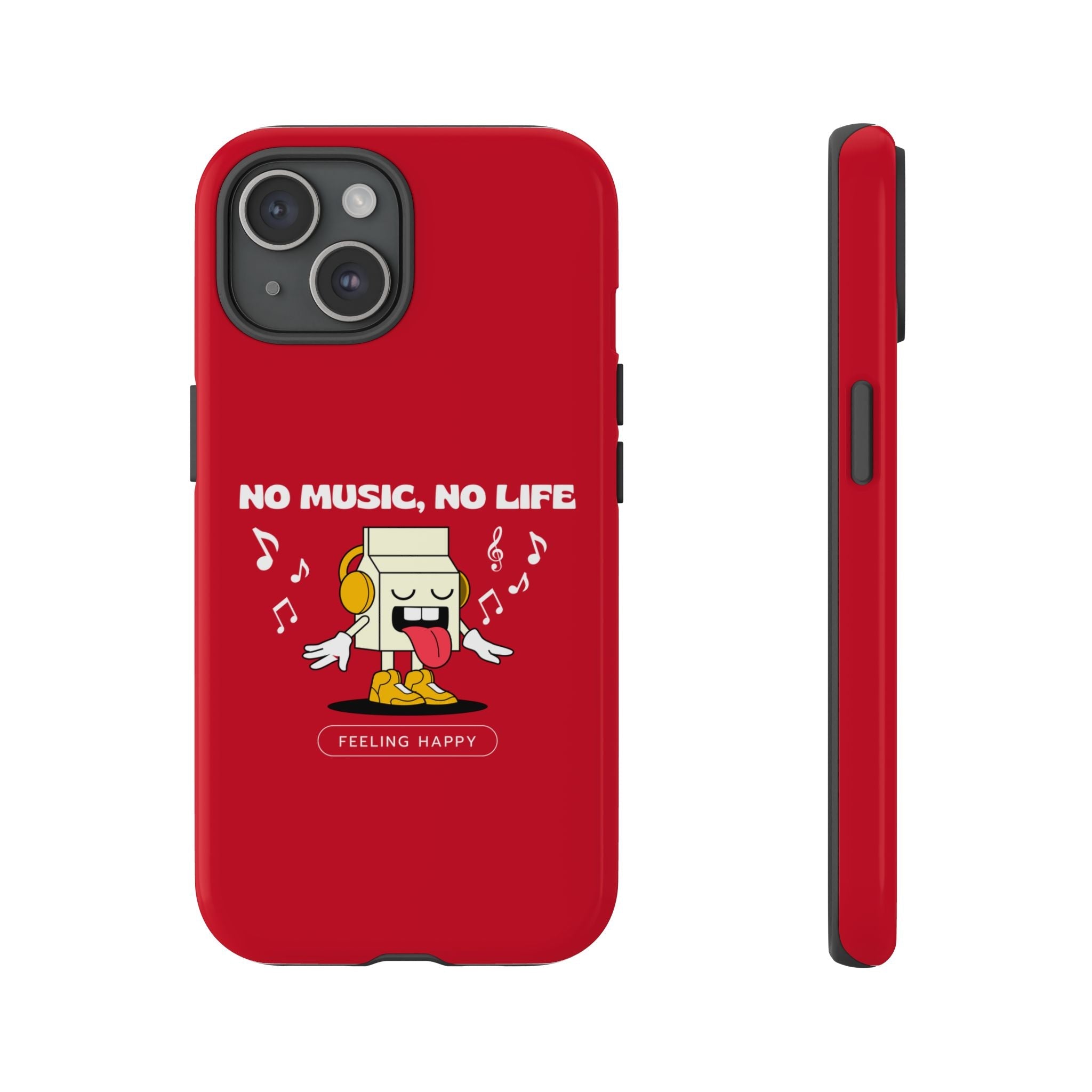 Music Lover Tough Case - 'No Music, No Life' Design - Phone Case - Lufora