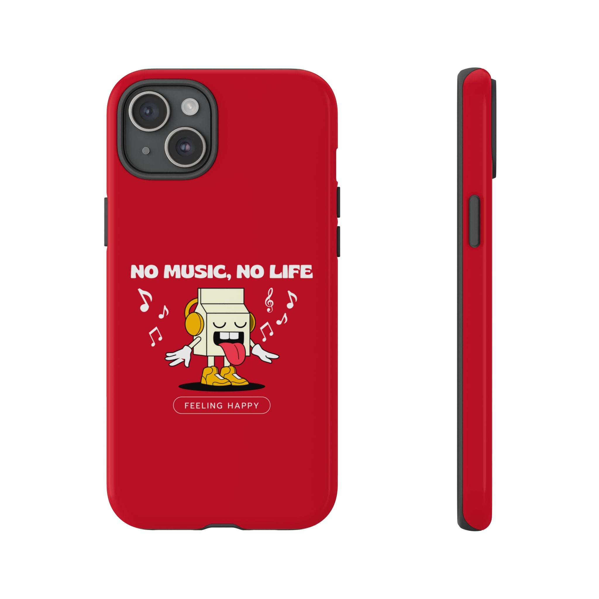 Music Lover Tough Case - 'No Music, No Life' Design - Phone Case - Lufora