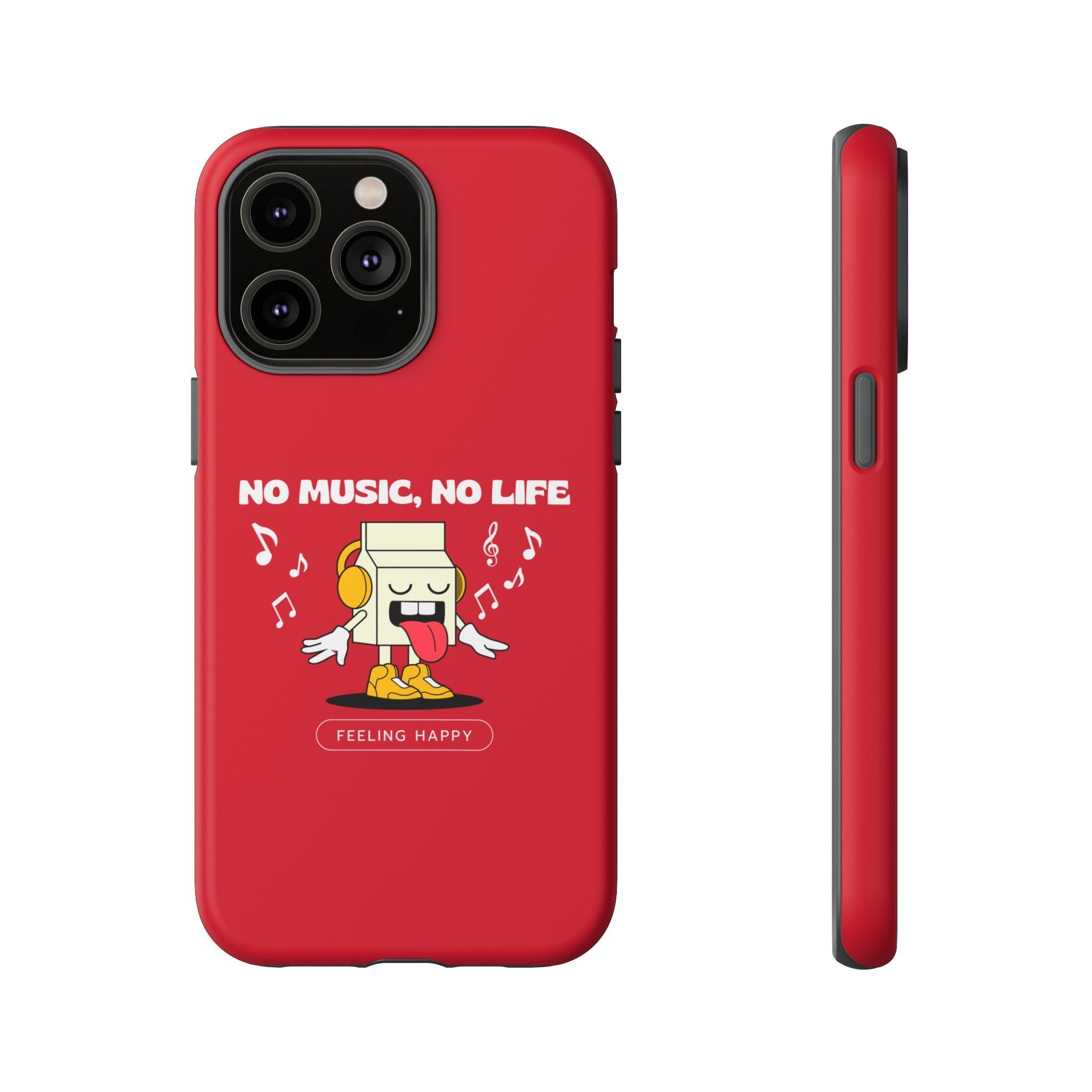 Music Lover Tough Case - 'No Music, No Life' Design - Phone Case - Lufora
