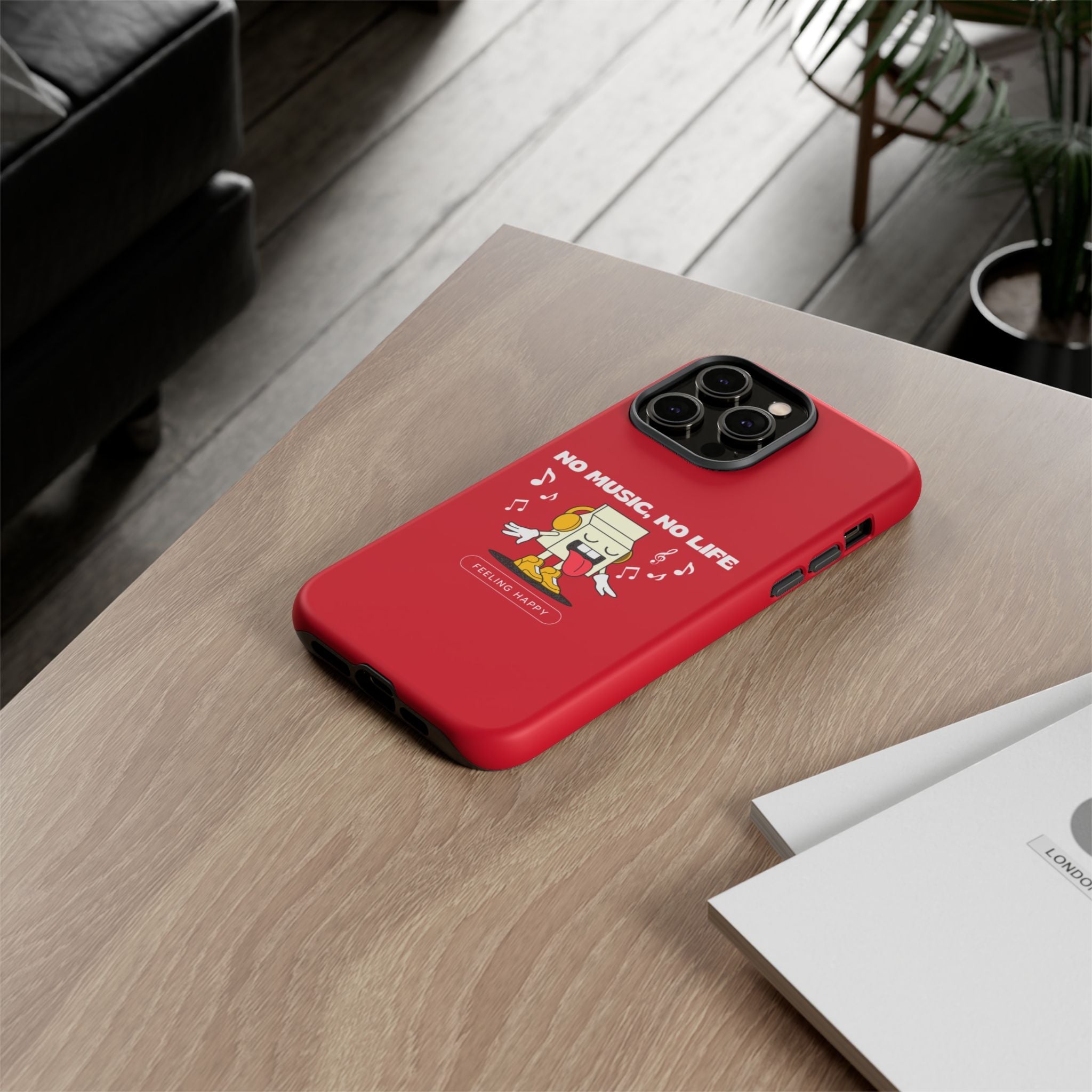 Music Lover Tough Case - 'No Music, No Life' Design - Phone Case - Lufora