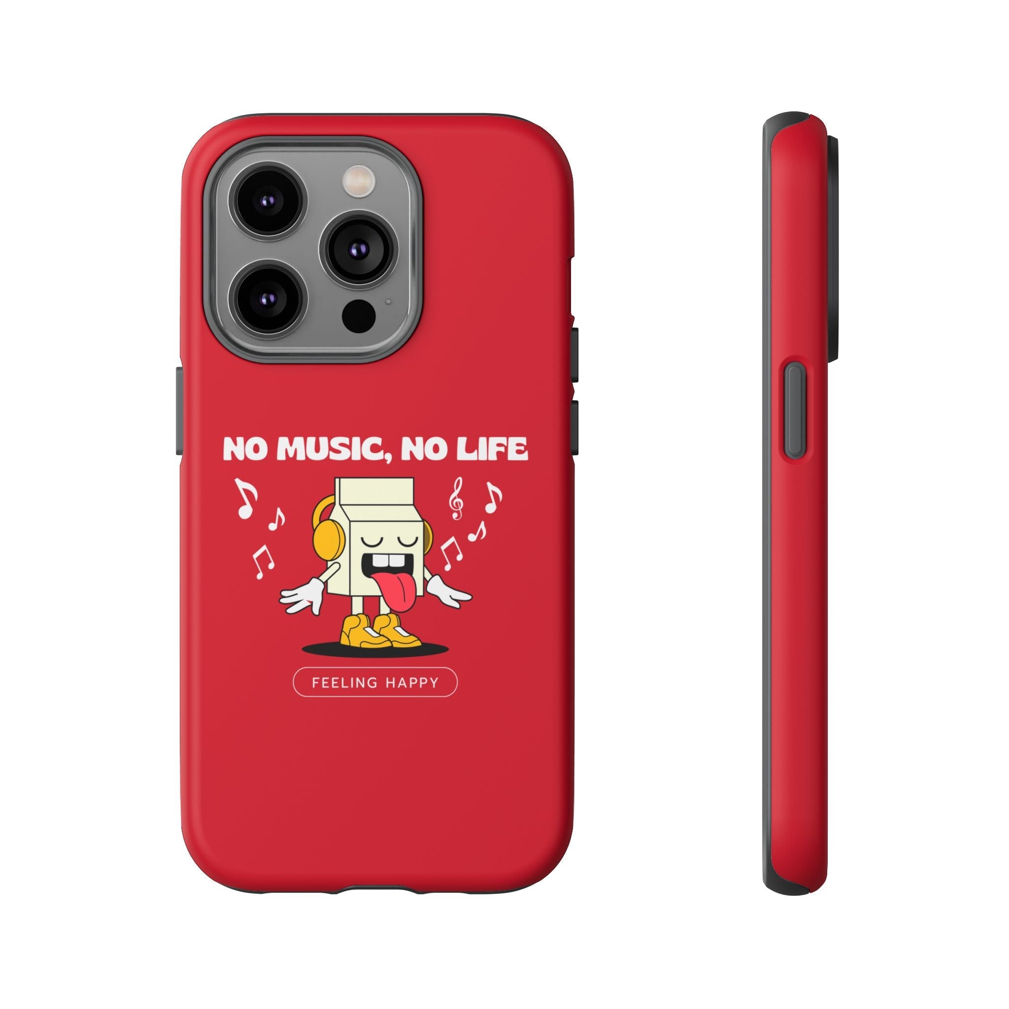 Music Lover Tough Case - 'No Music, No Life' Design - Phone Case - Lufora