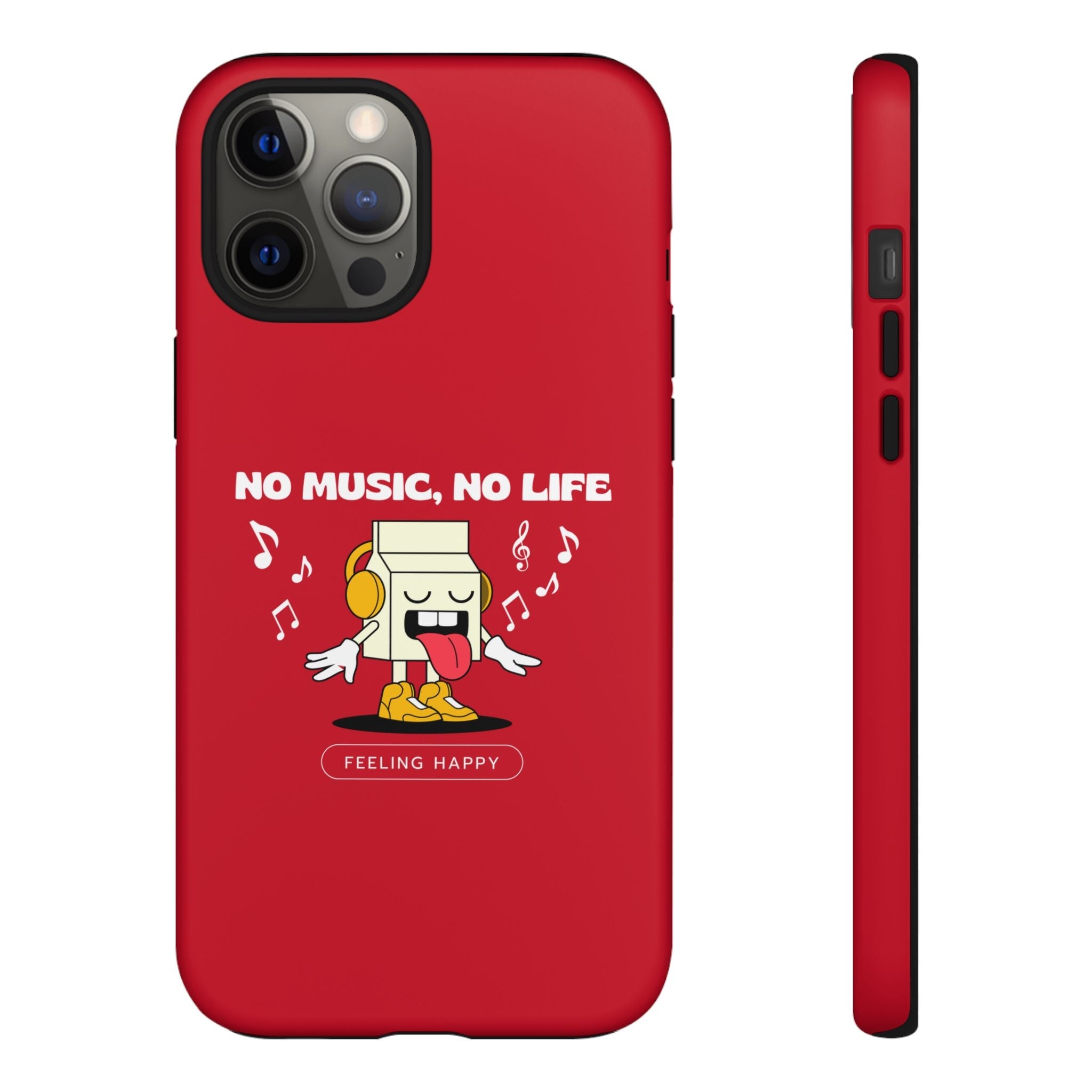 Music Lover Tough Case - 'No Music, No Life' Design - Phone Case - Lufora