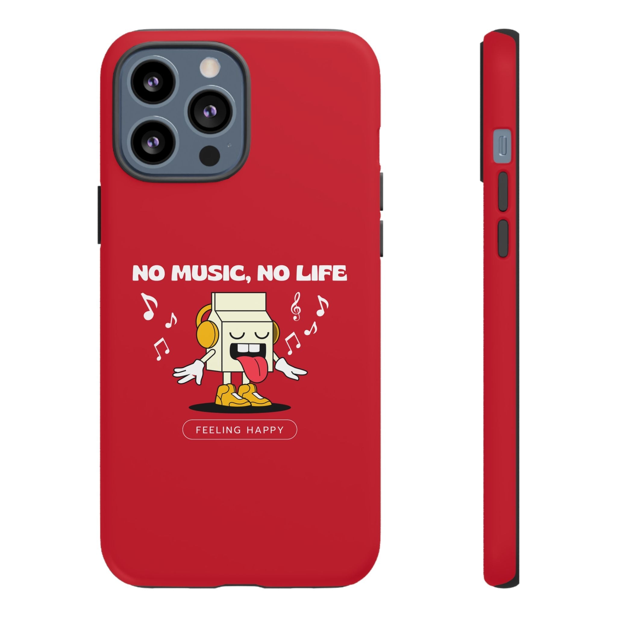 Music Lover Tough Case - 'No Music, No Life' Design - Phone Case - Lufora