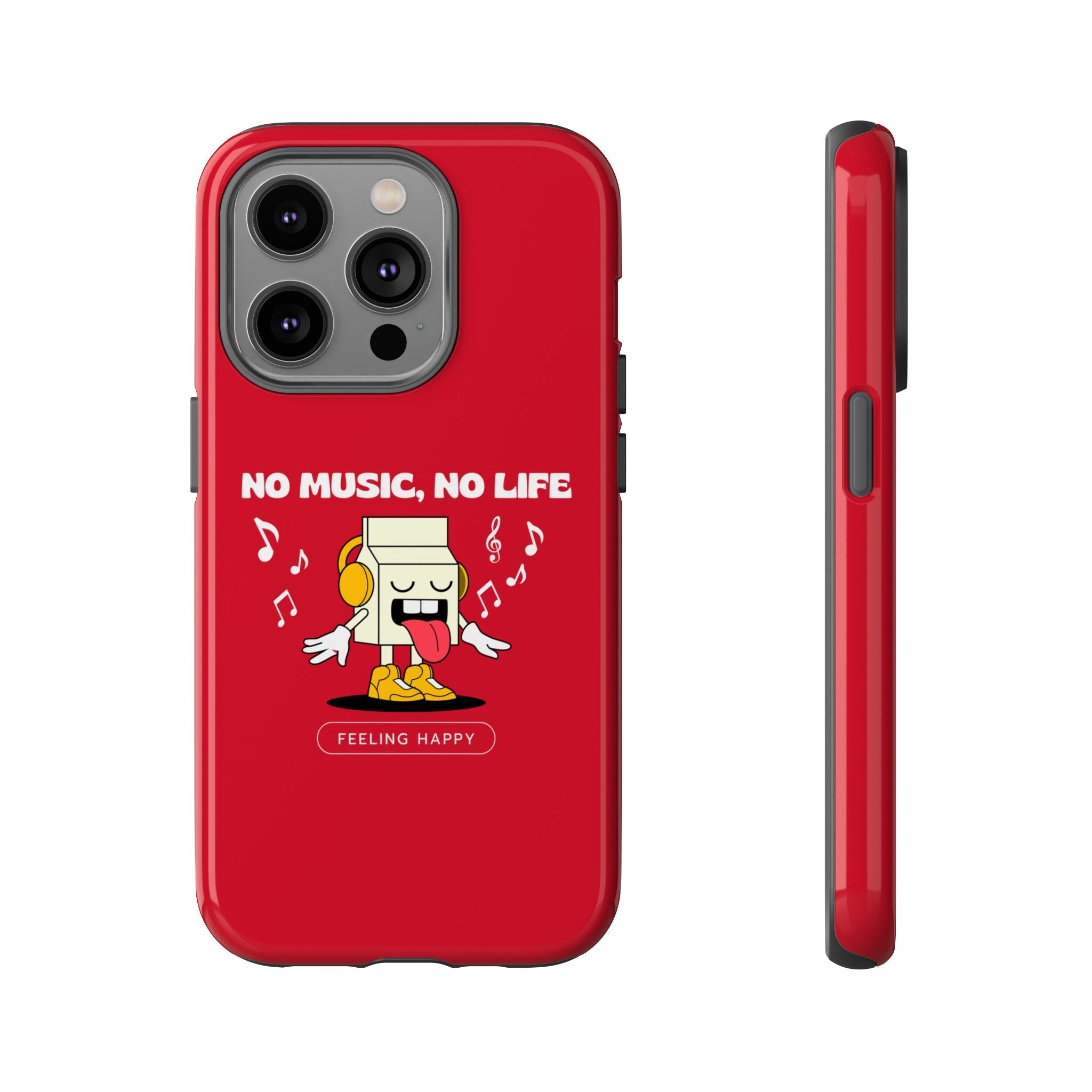 Music Lover Tough Case - 'No Music, No Life' Design - Phone Case - Lufora
