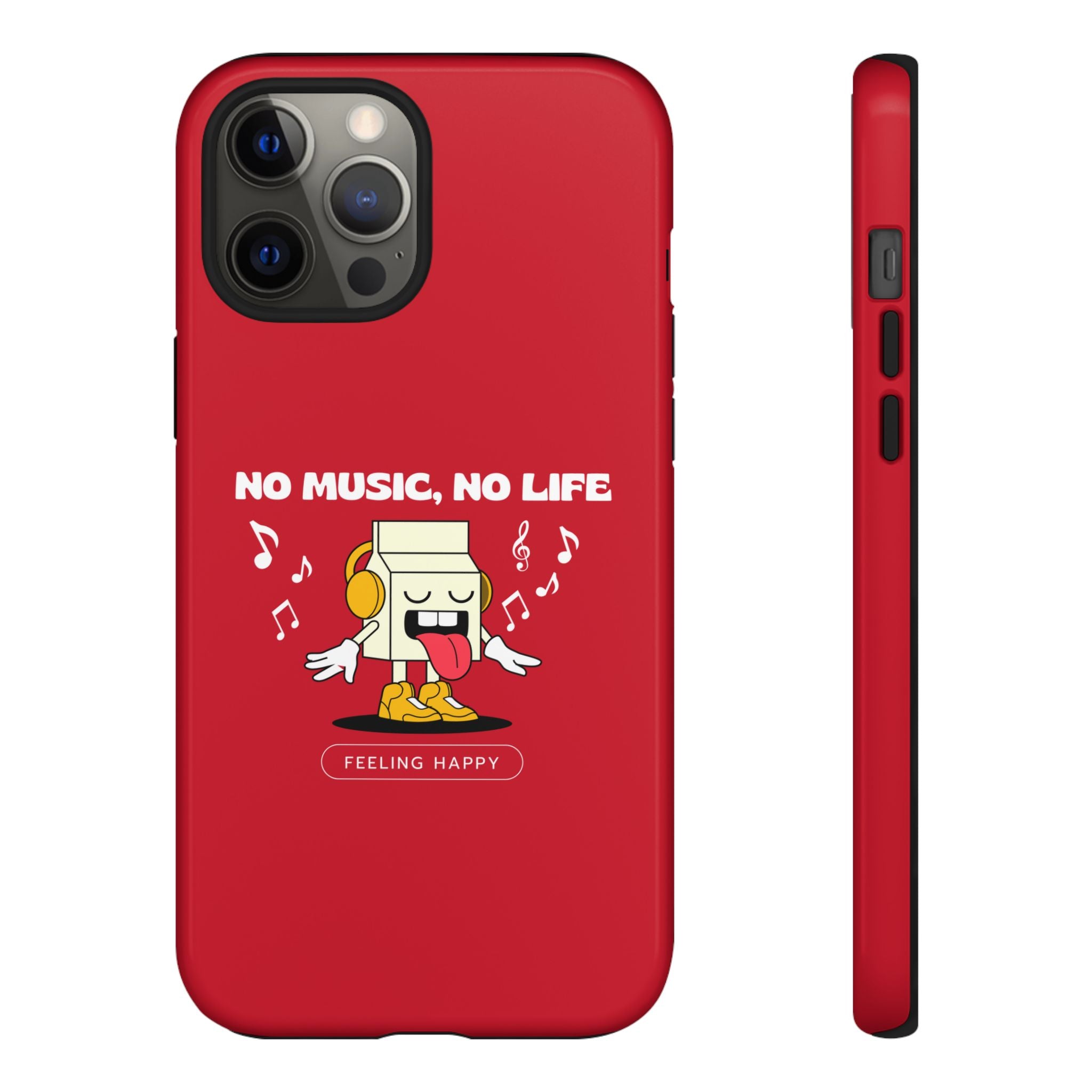 Music Lover Tough Case - 'No Music, No Life' Design - Phone Case - Lufora