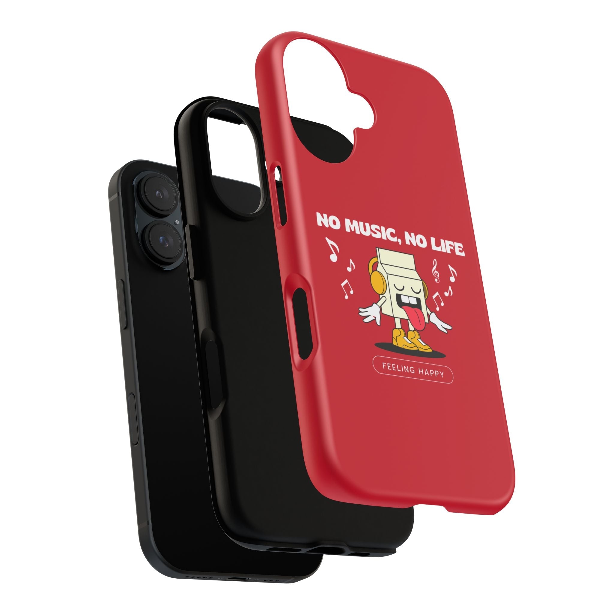 Music Lover Tough Case - 'No Music, No Life' Design - Phone Case - Lufora