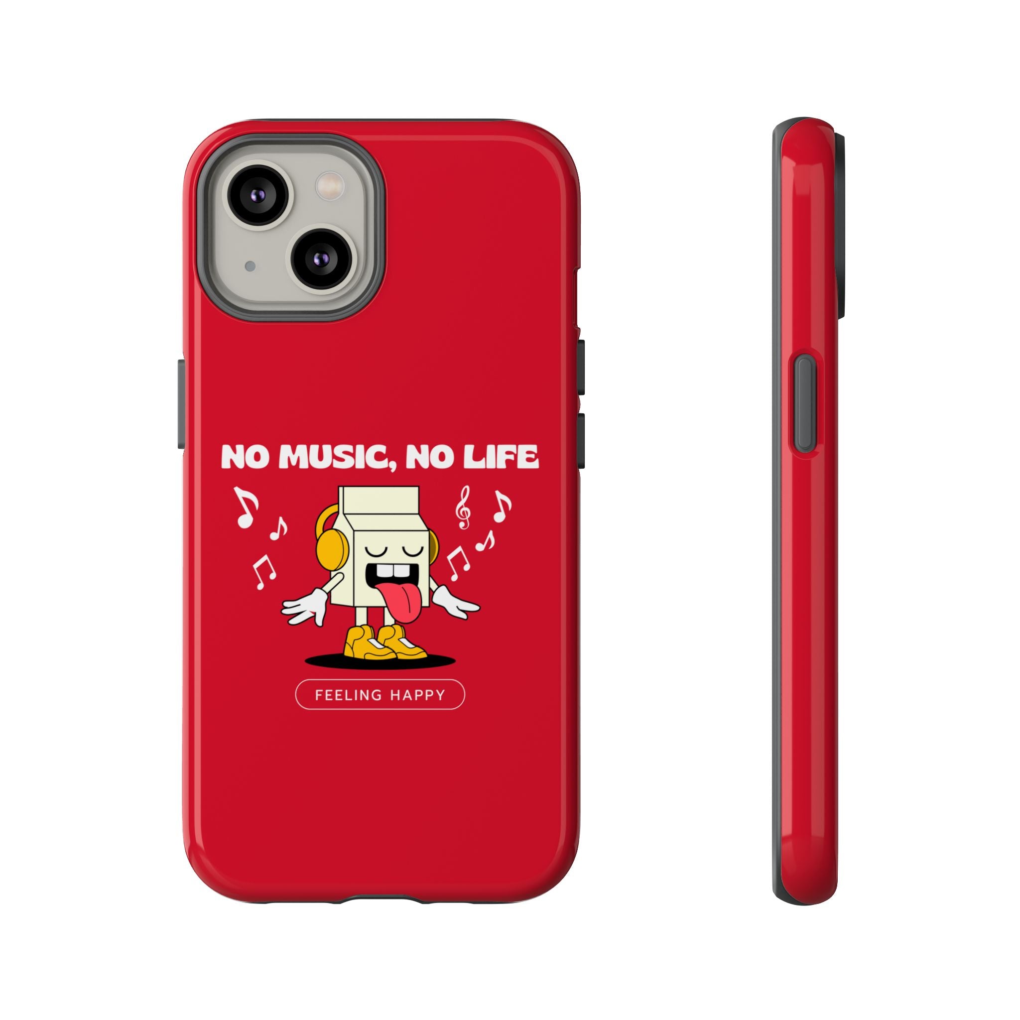 Music Lover Tough Case - 'No Music, No Life' Design - Phone Case - Lufora