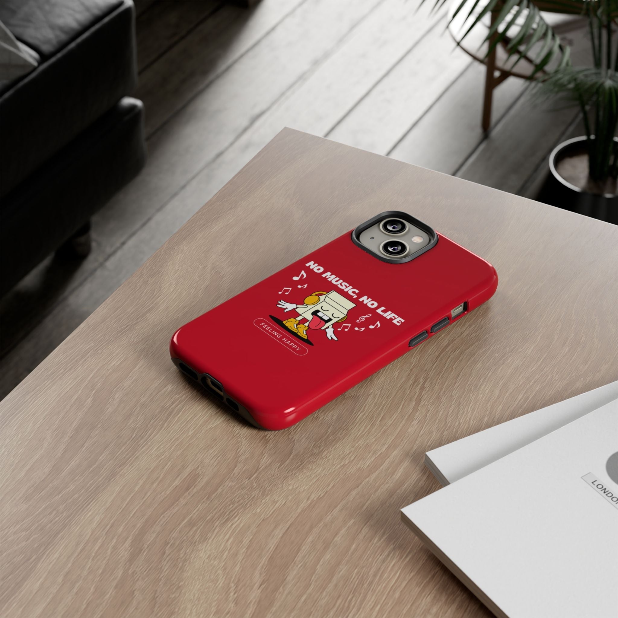 Music Lover Tough Case - 'No Music, No Life' Design - Phone Case - Lufora